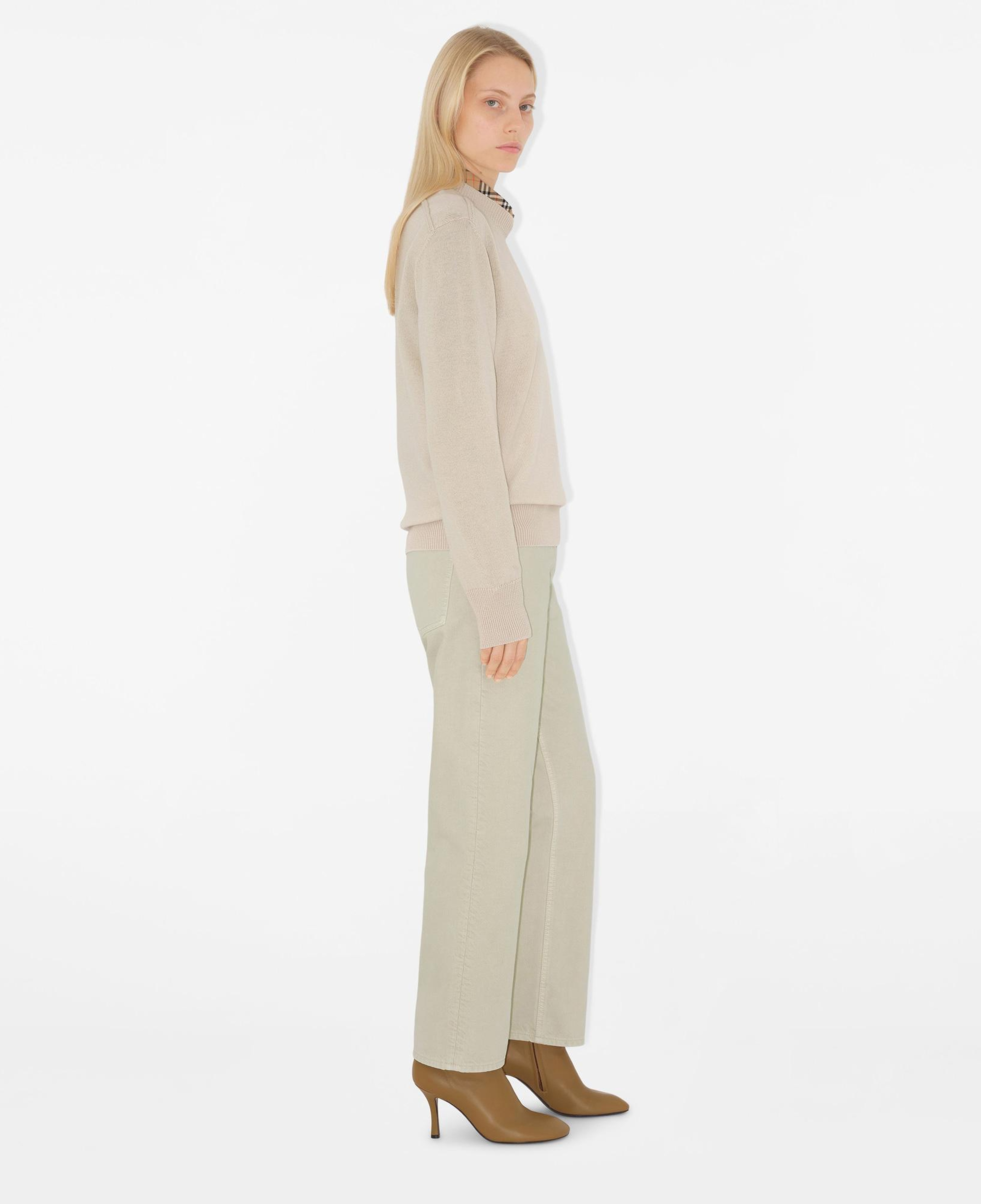 Burberry Smt Label Wool Kadın Krem Kazak