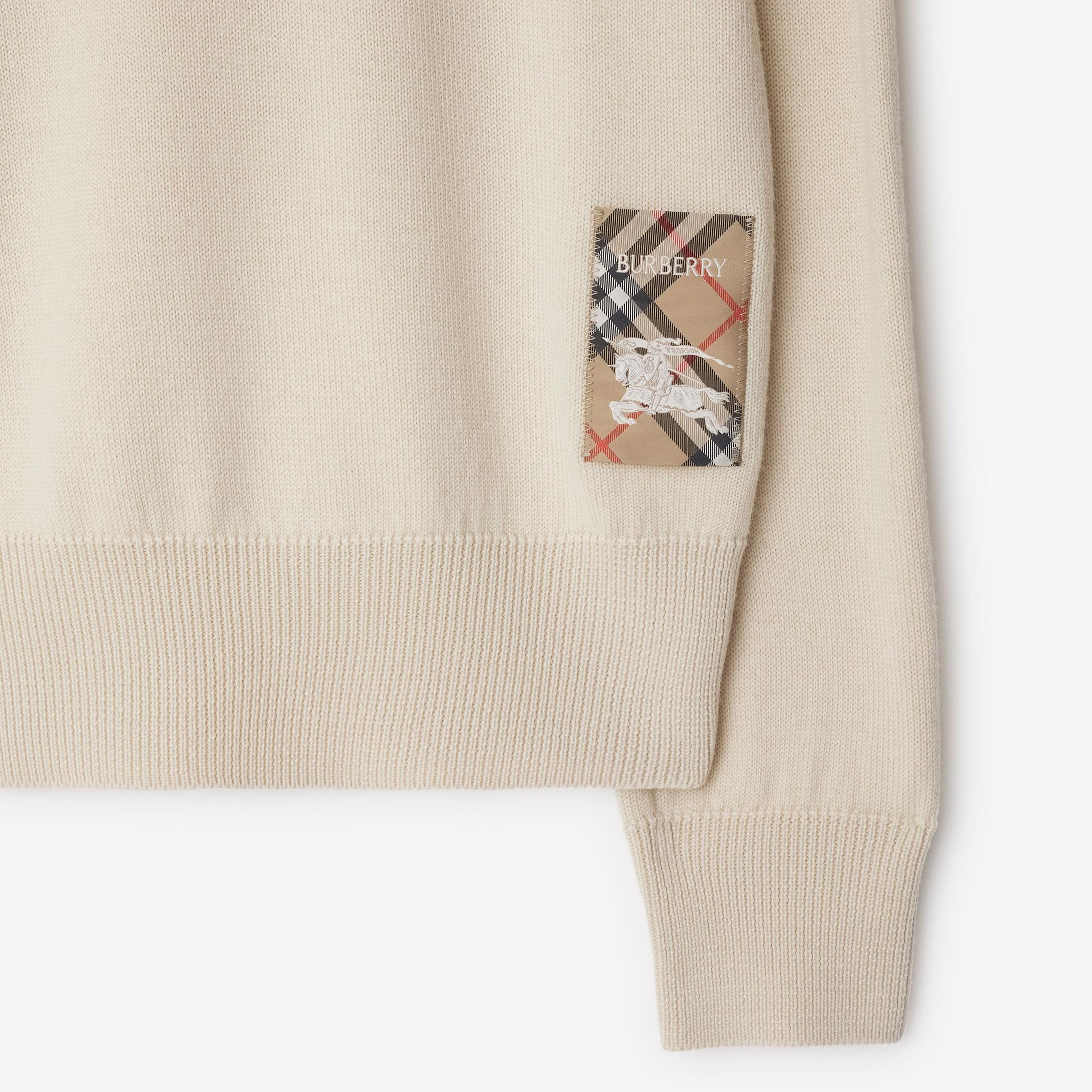 Burberry Smt Label Wool Kadın Krem Kazak