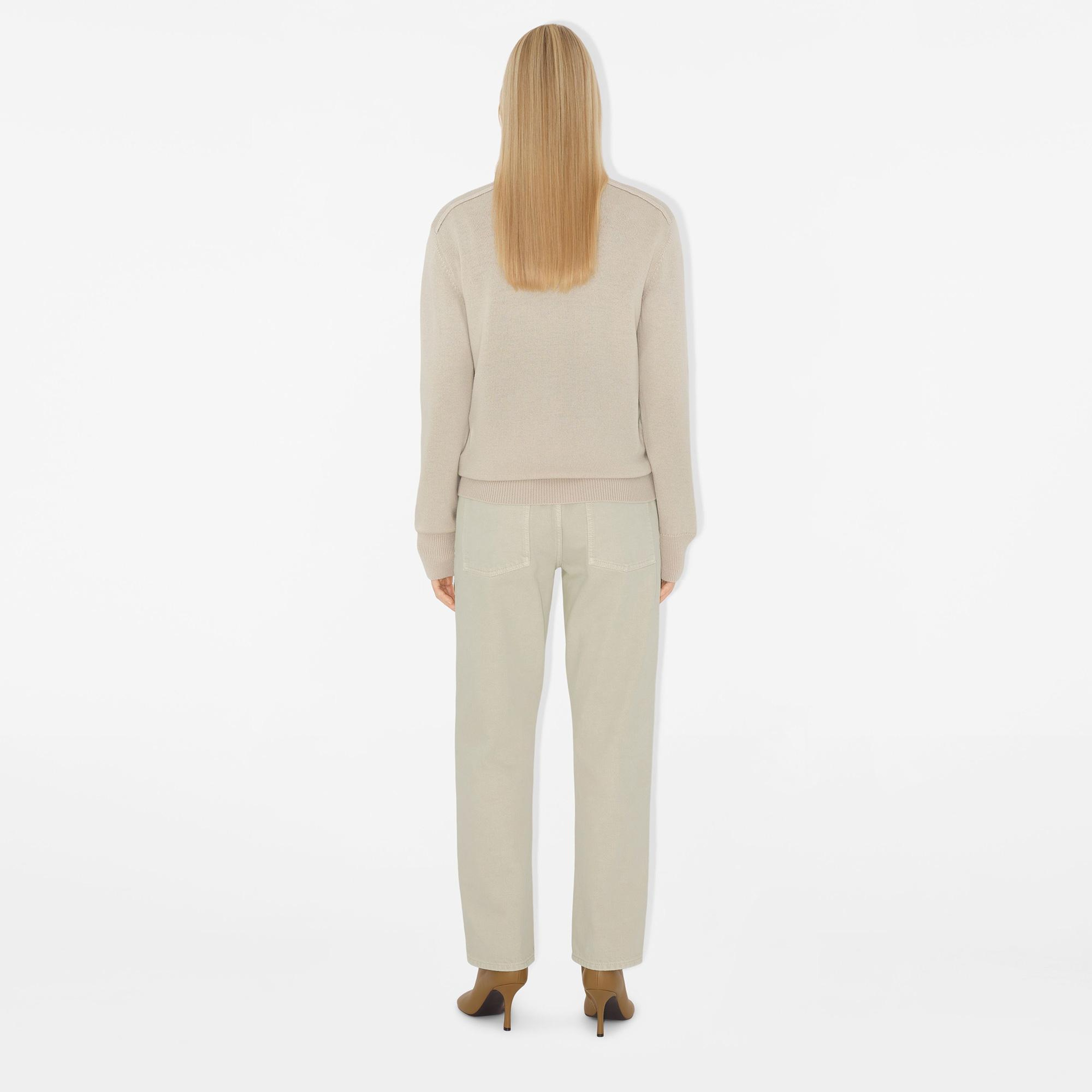 Burberry Smt Label Wool Kadın Krem Kazak