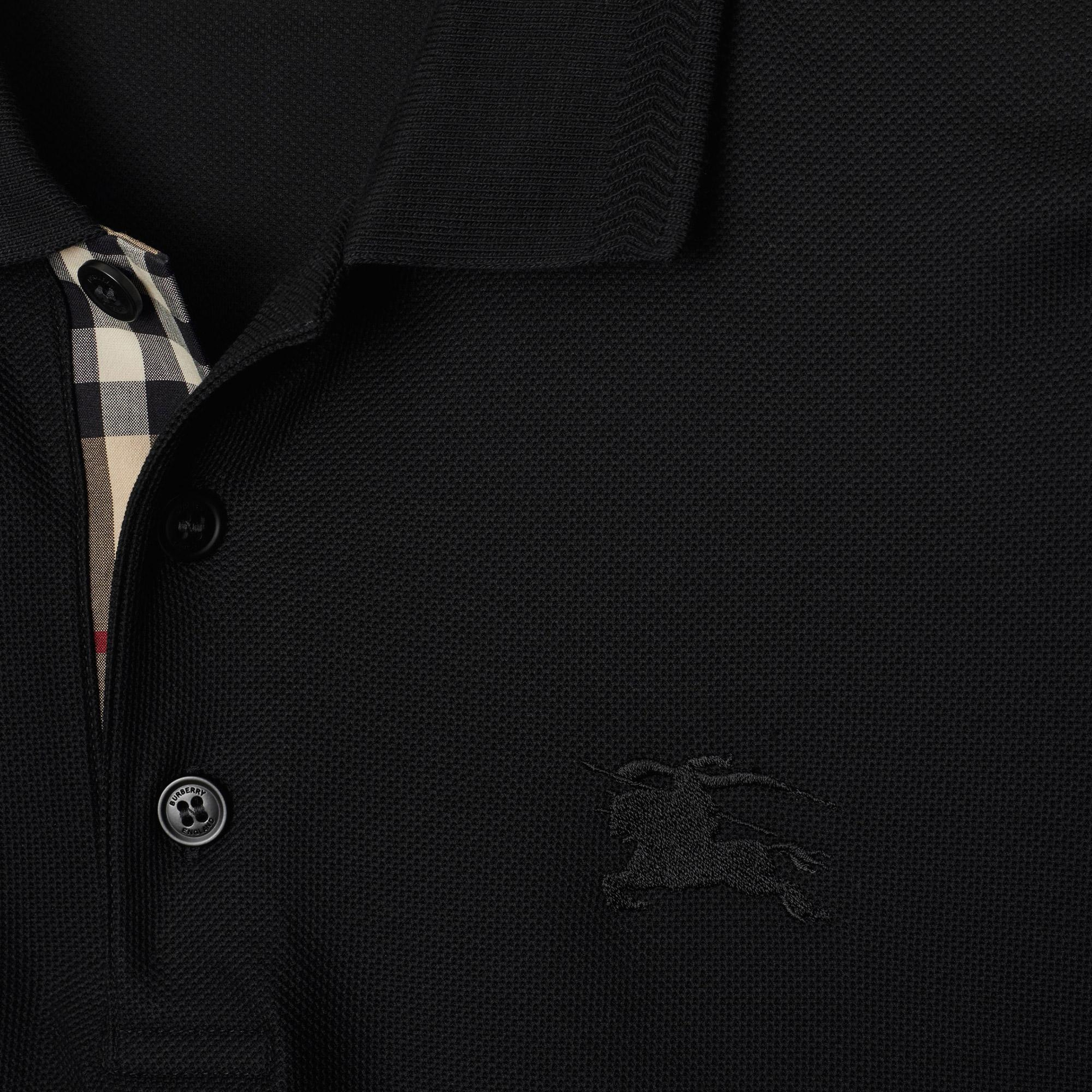 Burberry Eddie Cotton Erkek Siyah Polo