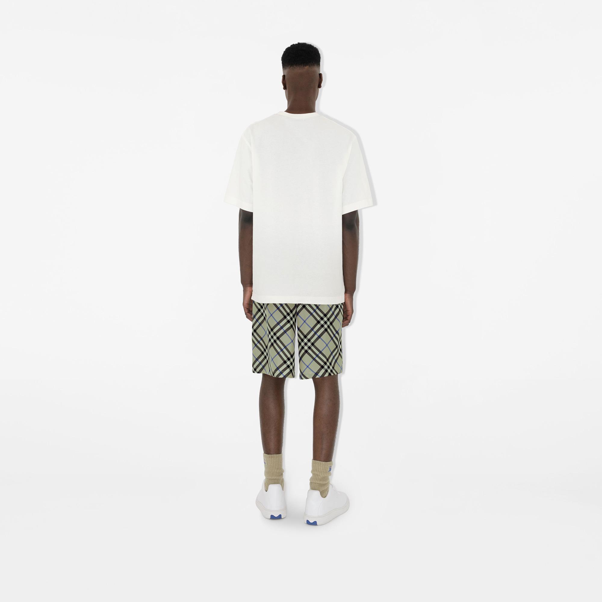 Burberry Check İpek Erkek Krem Rengi Şort