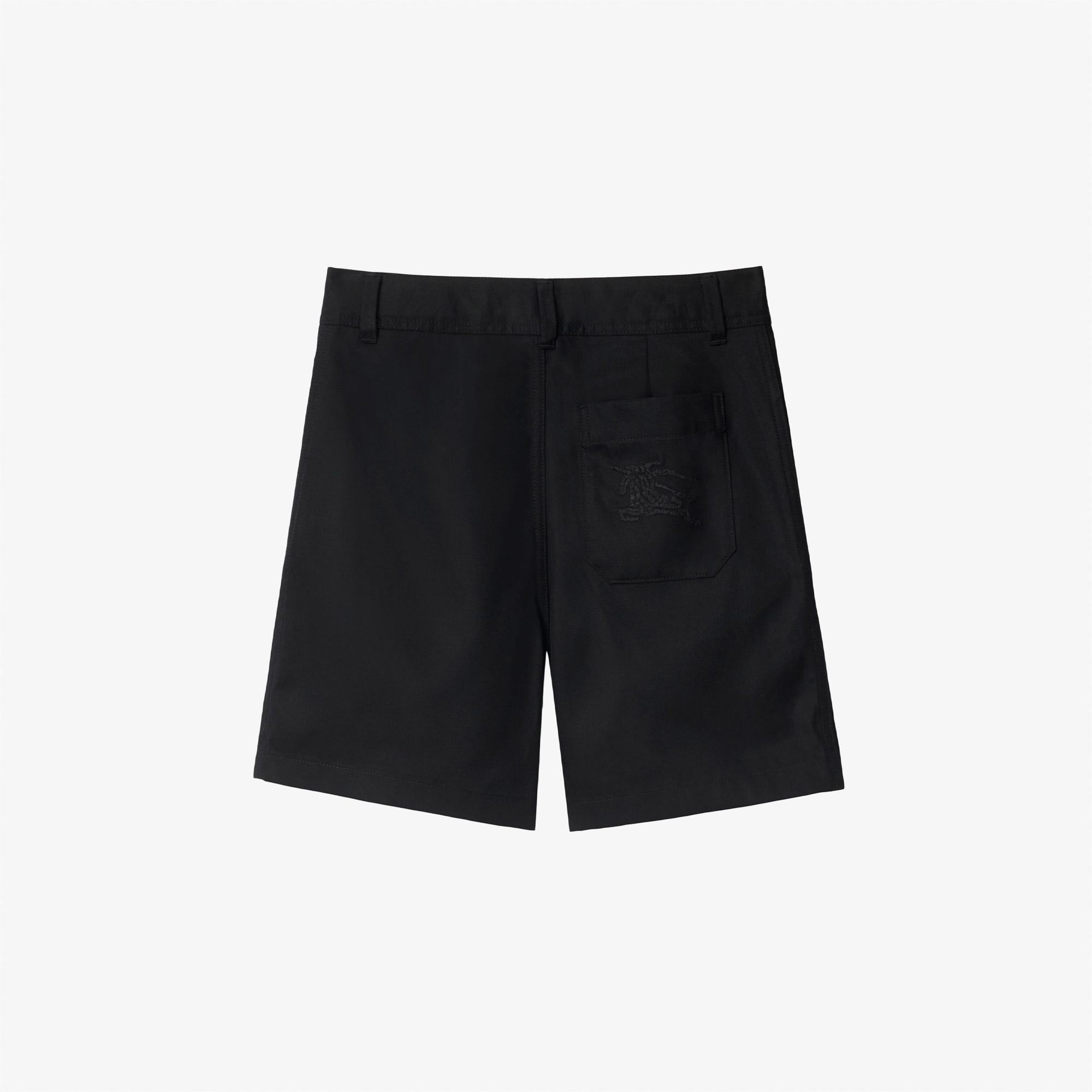 Burberry Pamuk Karışımlı Çocuk Siyah Şort