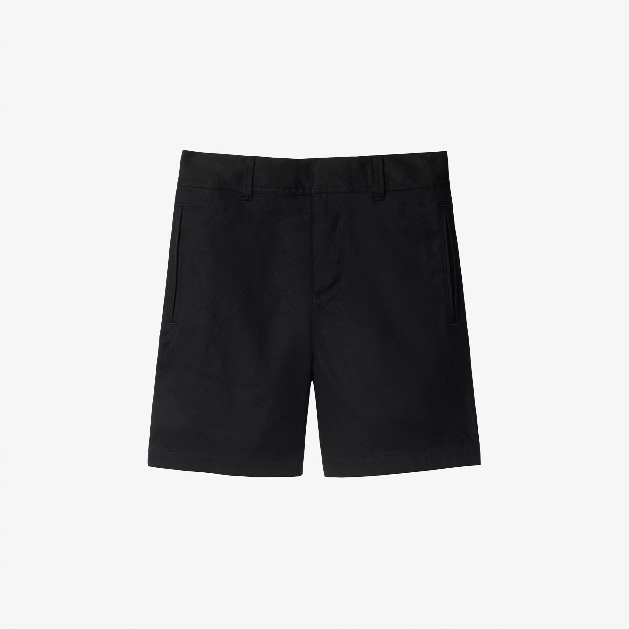 Burberry Pamuk Karışımlı Çocuk Siyah Şort