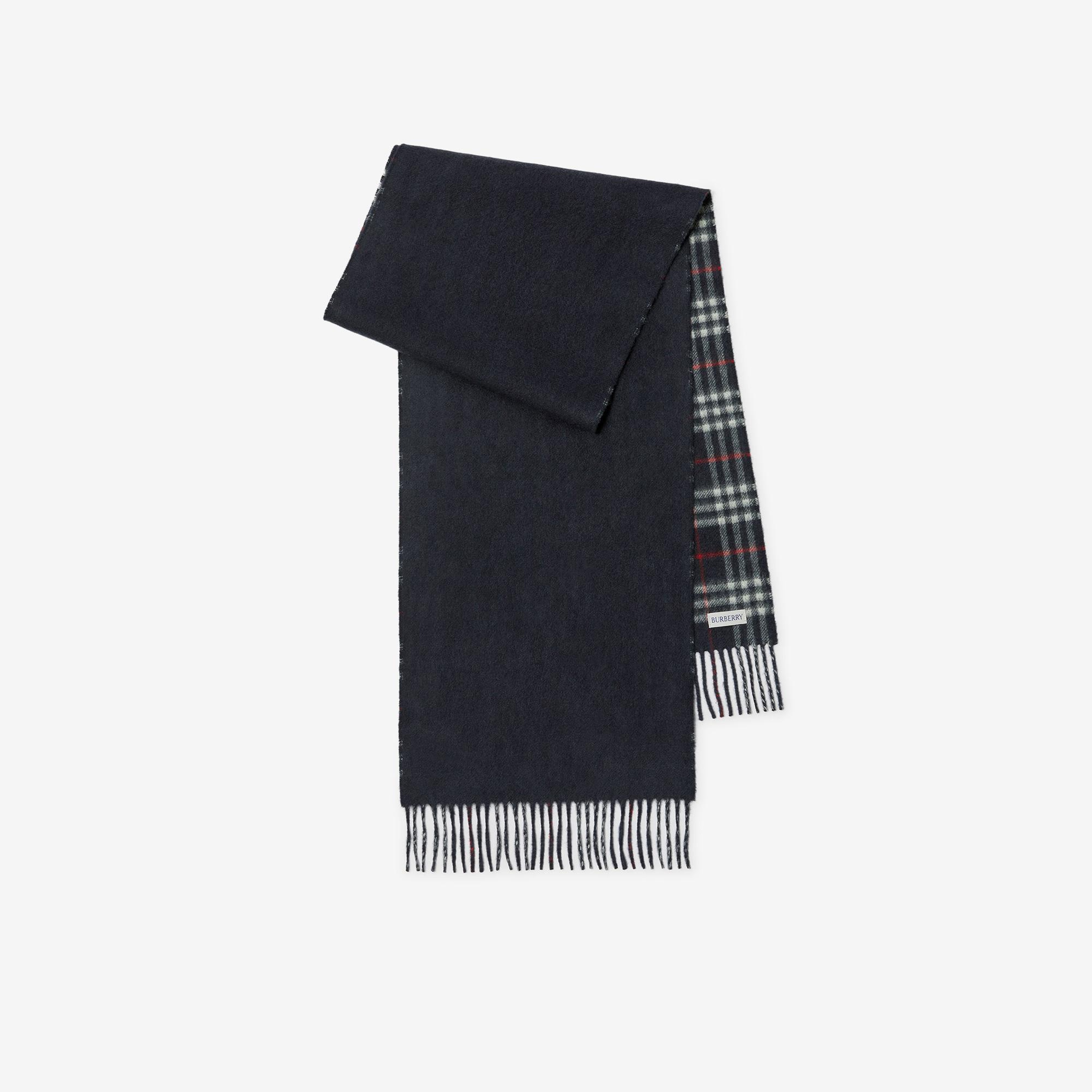 Burberry Reversible Check Kaşmir Kadın Lacivert Atkı