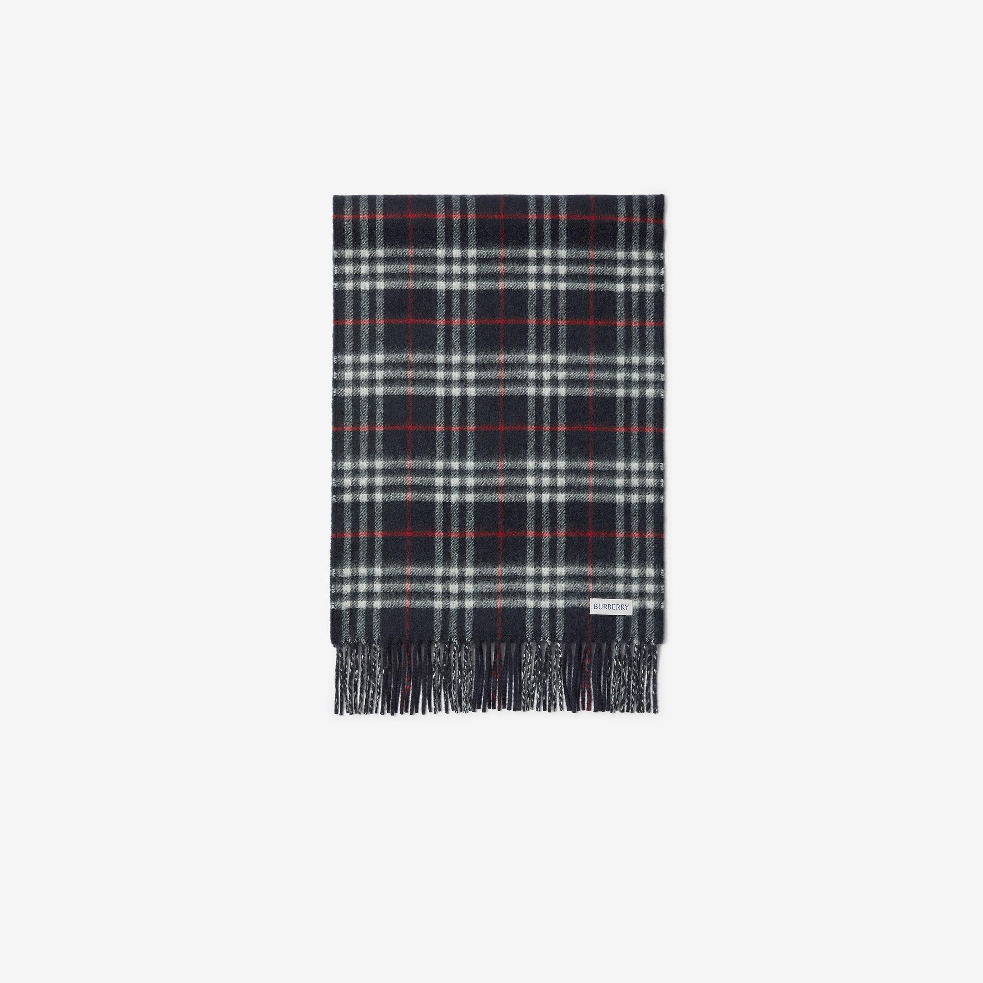 Burberry Reversible Check Kaşmir Kadın Lacivert Atkı