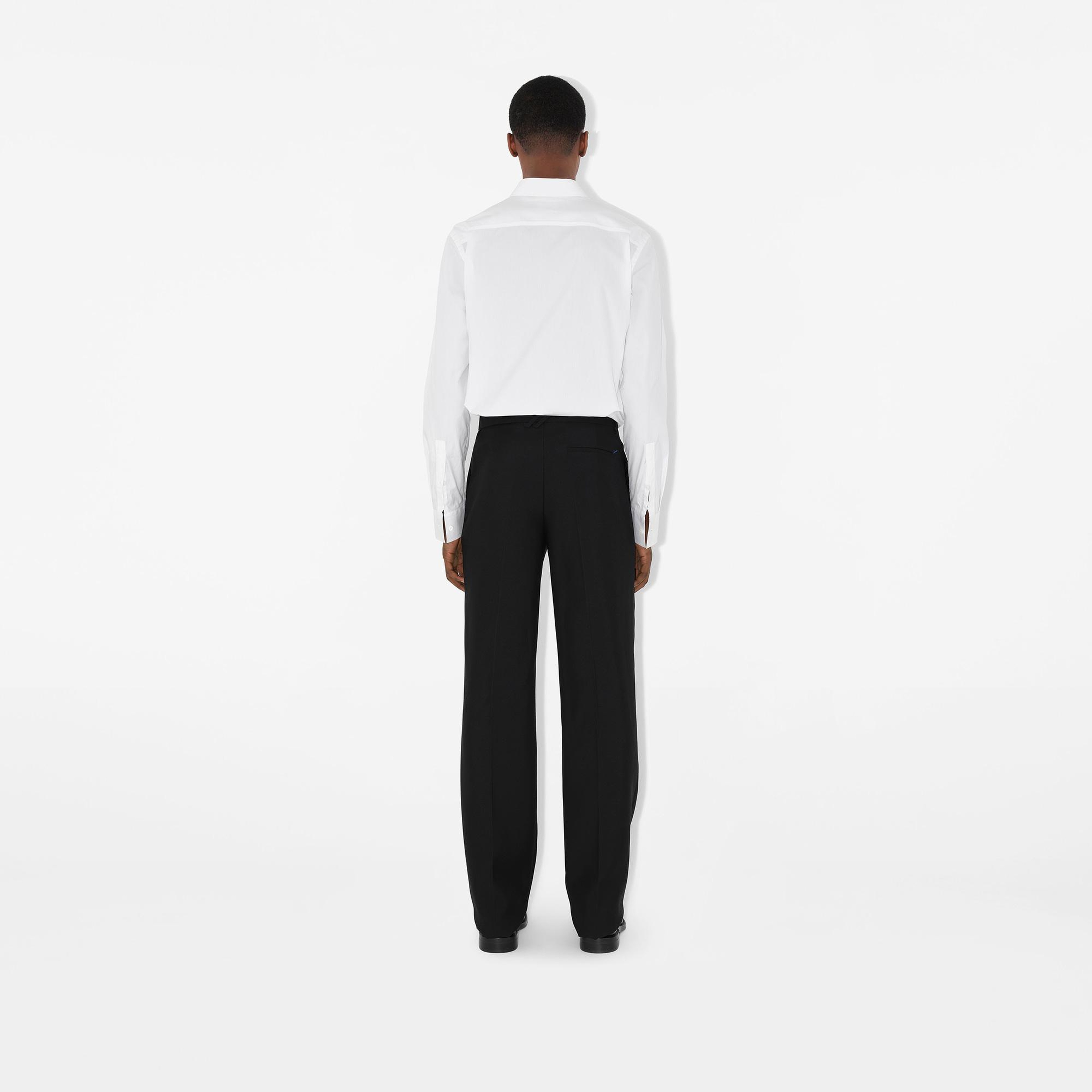 Burberry Stretch Pamuklu Erkek Beyaz Gömlek