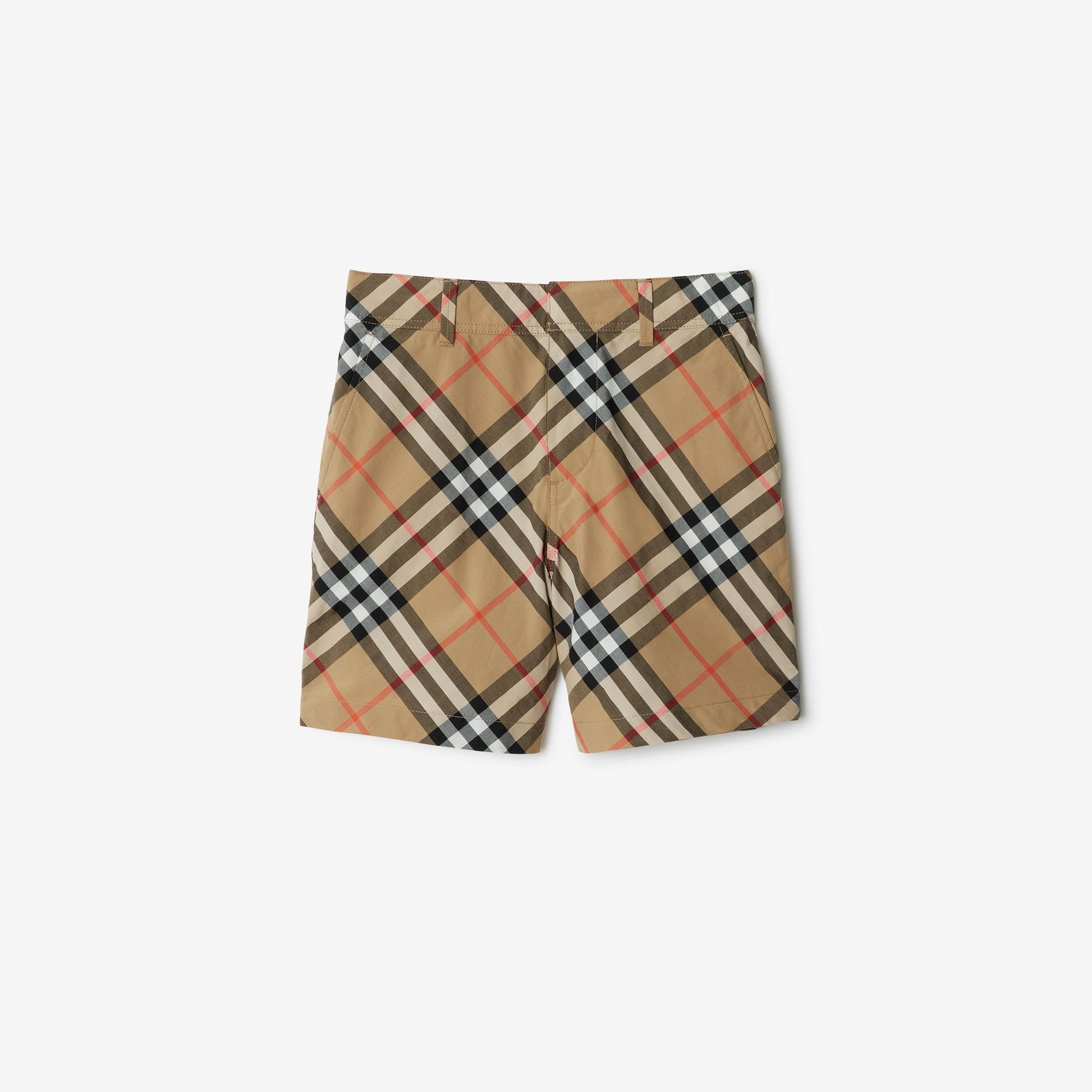 Burberry Check Pamuk Çocuk Bej Şort