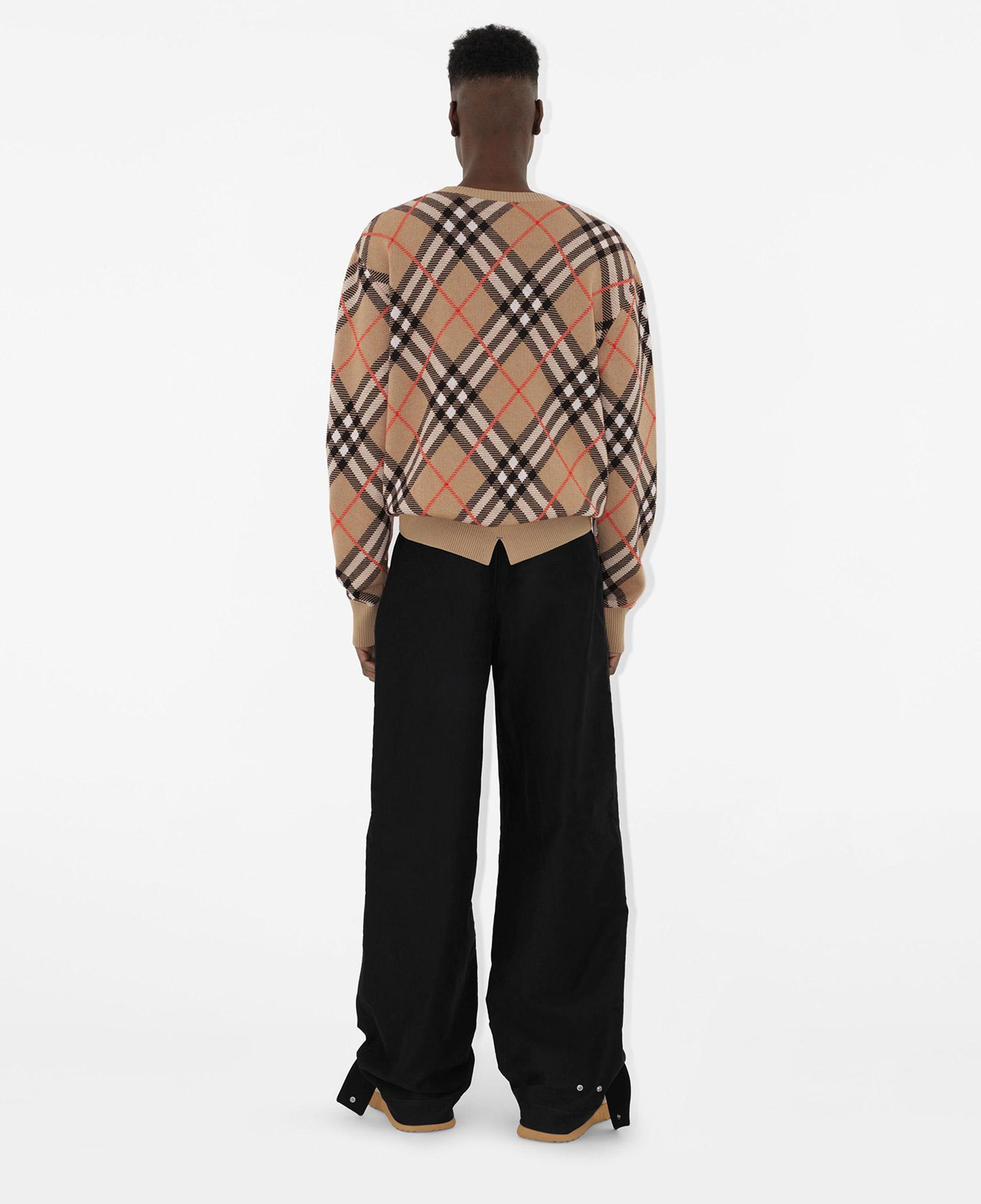 Burberry Check Yün Karışımlı Erkek Bej Kazak