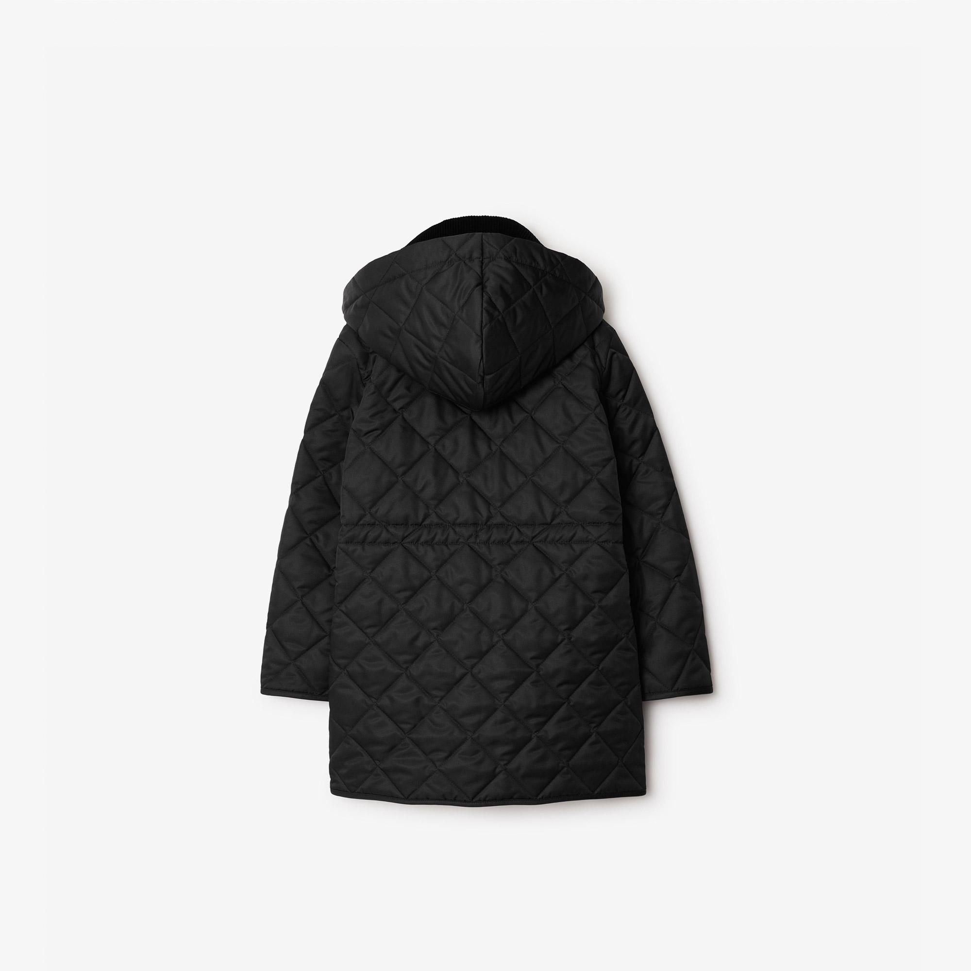 Burberry Rowan Quilted Çocuk Siyah Mont