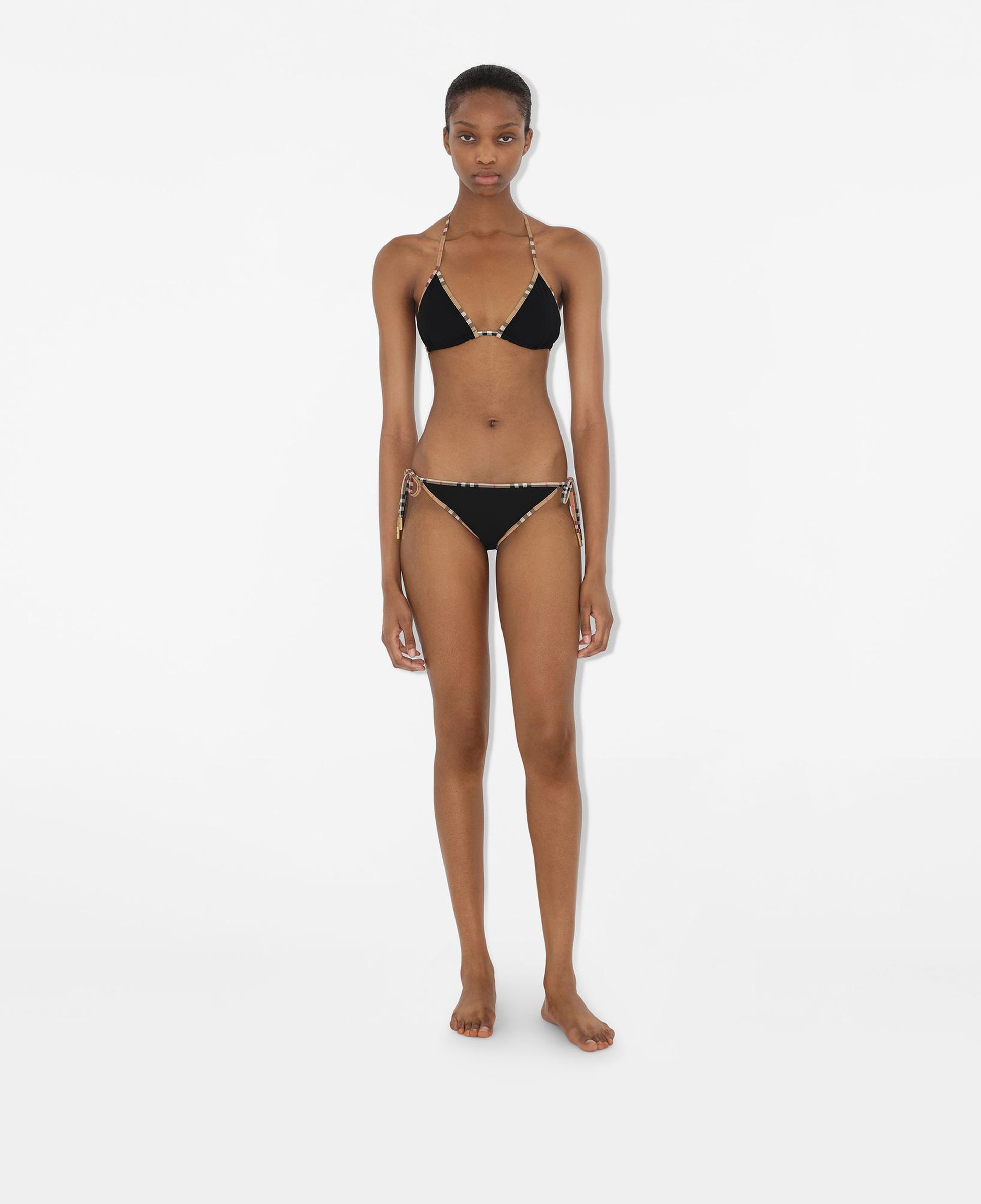 Burberry Check Trim Kadın Siyah Bikini Takımı