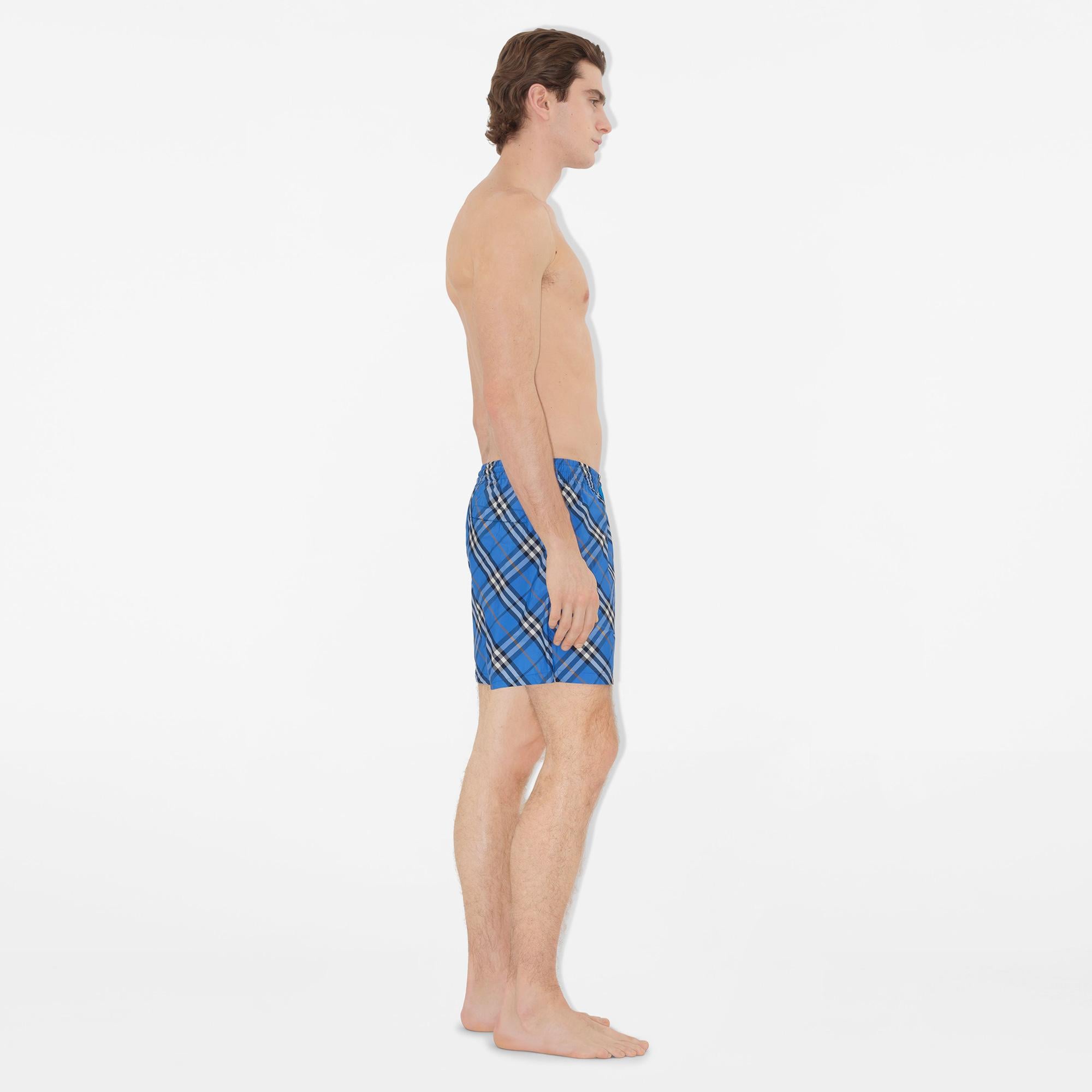 Burberry Check Erkek Mavi Deniz Şortu