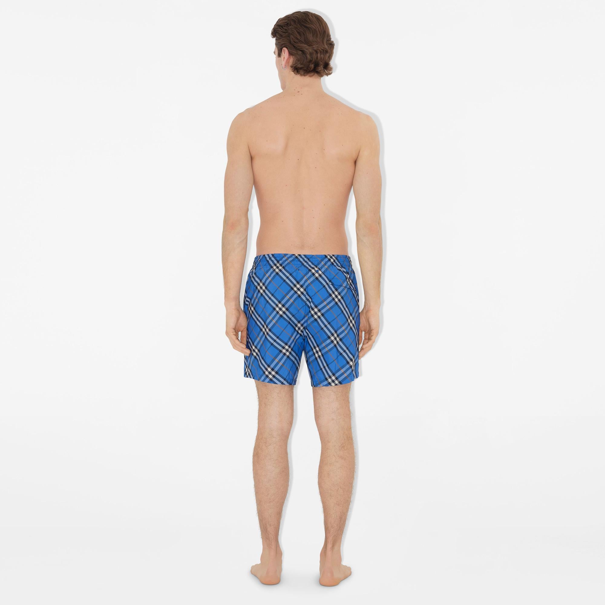 Burberry Check Erkek Mavi Deniz Şortu