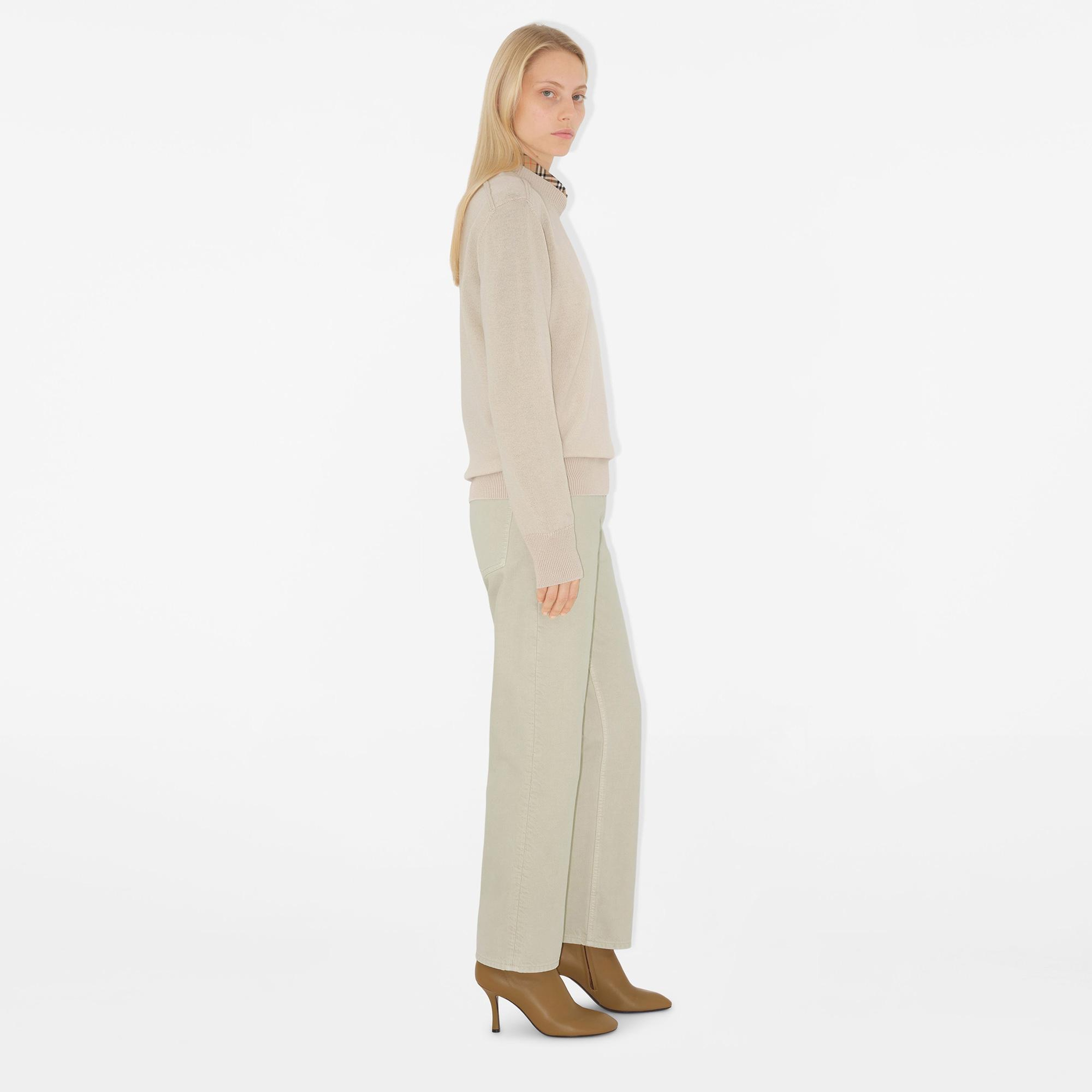 Burberry Smt Label Wool Kadın Krem Kazak