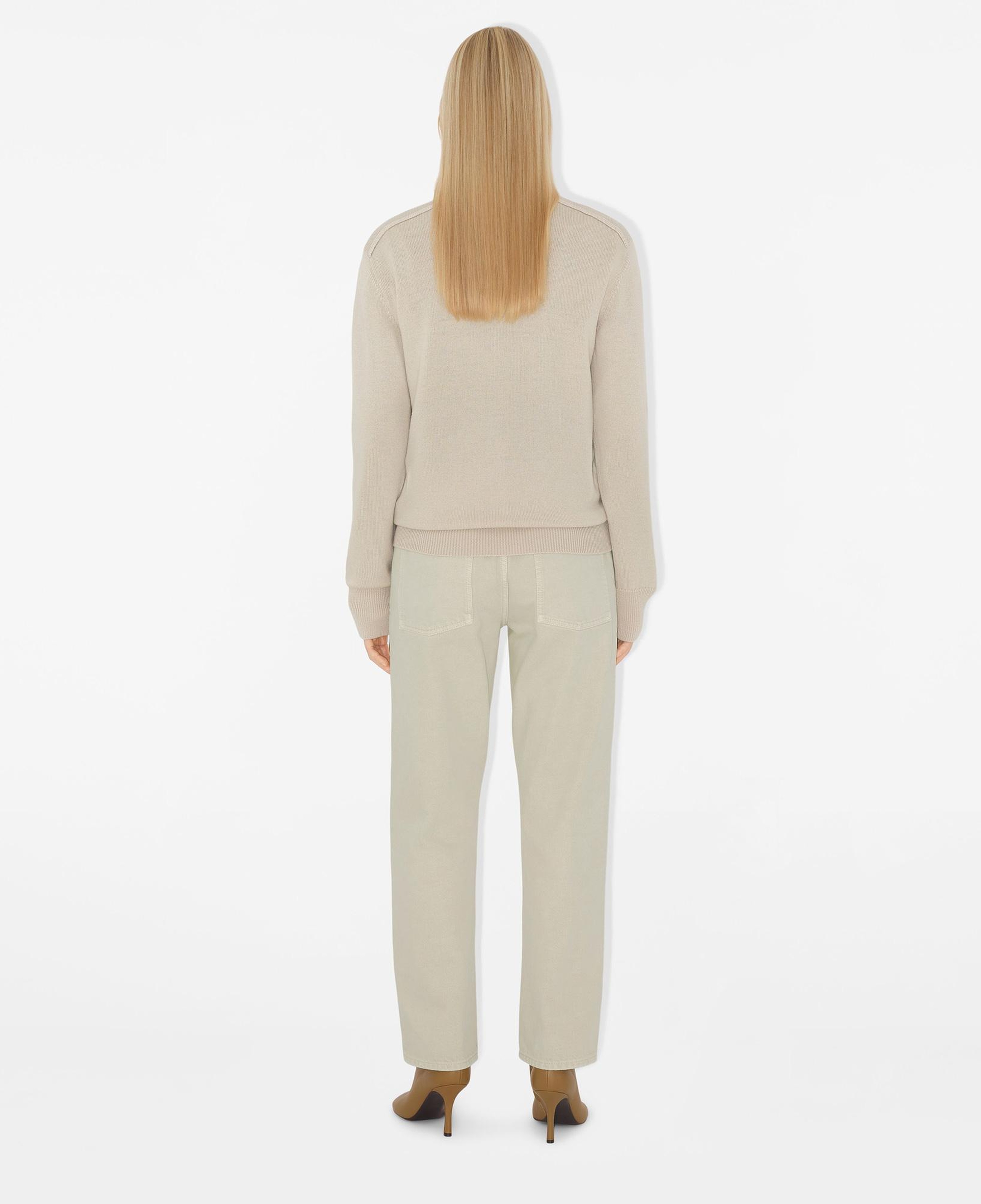 Burberry Smt Label Wool Kadın Krem Kazak