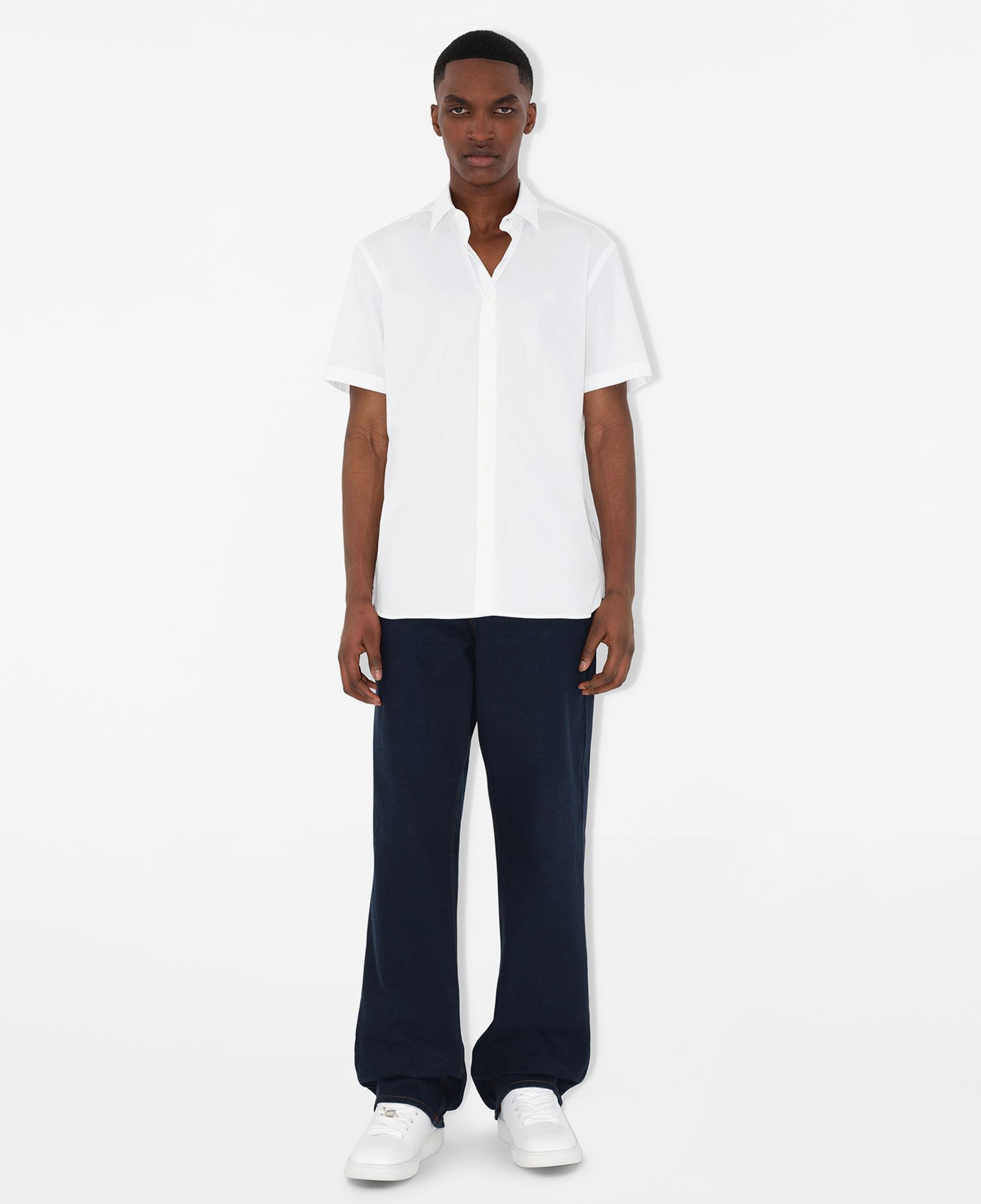 Burberry Stretch Pamuklu Erkek Beyaz Gömlek