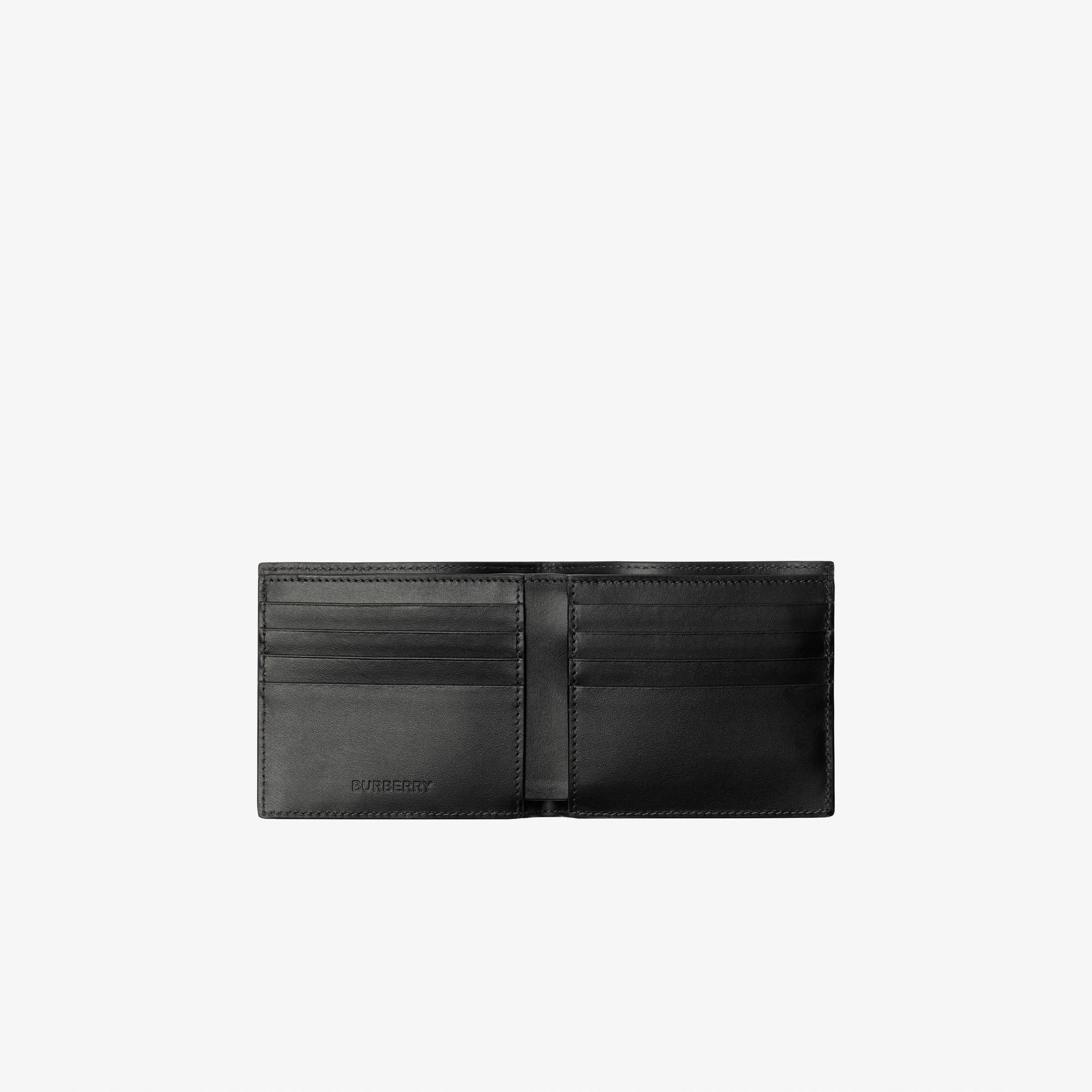 Burberry Check Bifold Erkek Gri Cüzdan