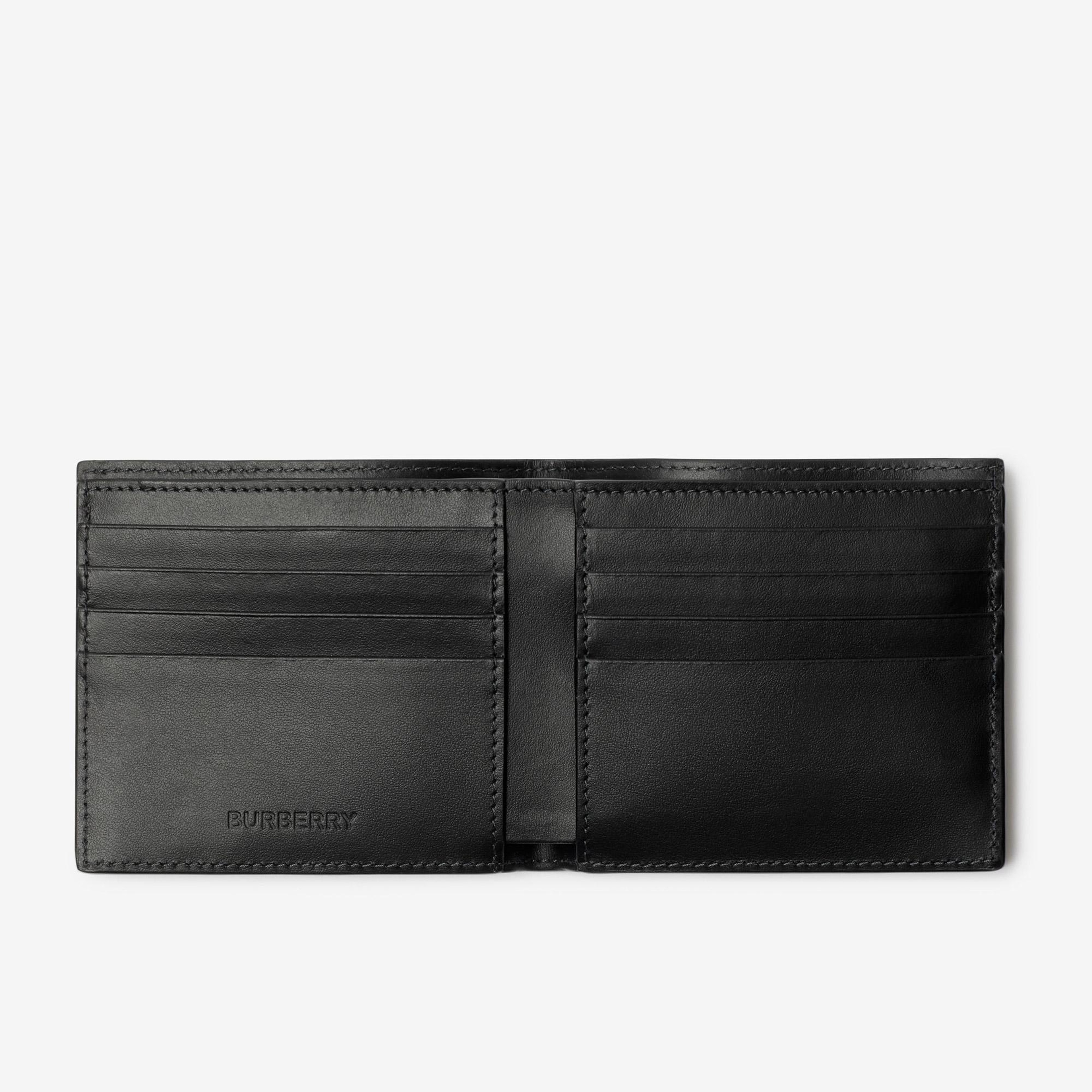 Burberry Check Bifold Erkek Gri Cüzdan
