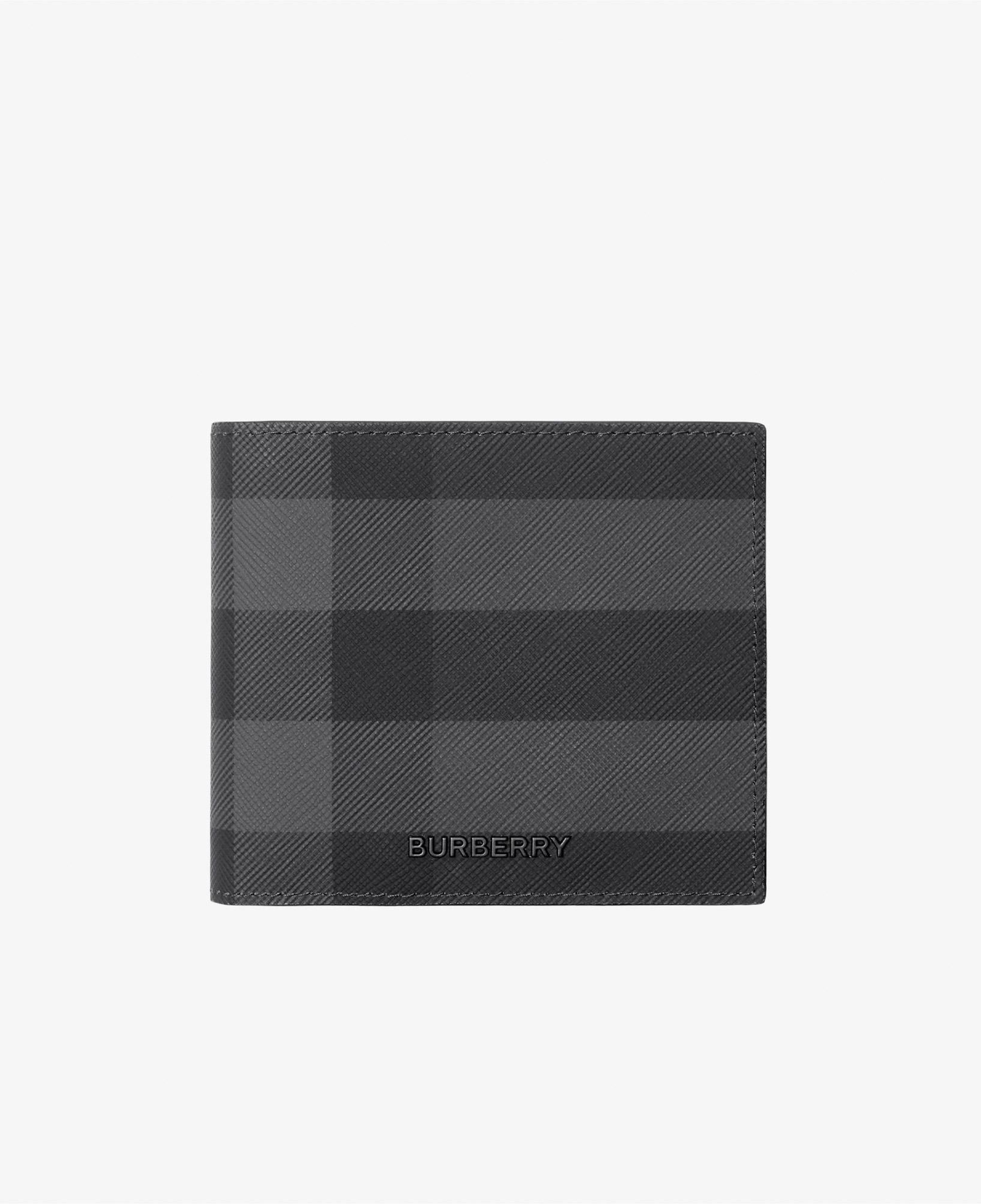 Burberry Check Bifold Erkek Gri Cüzdan