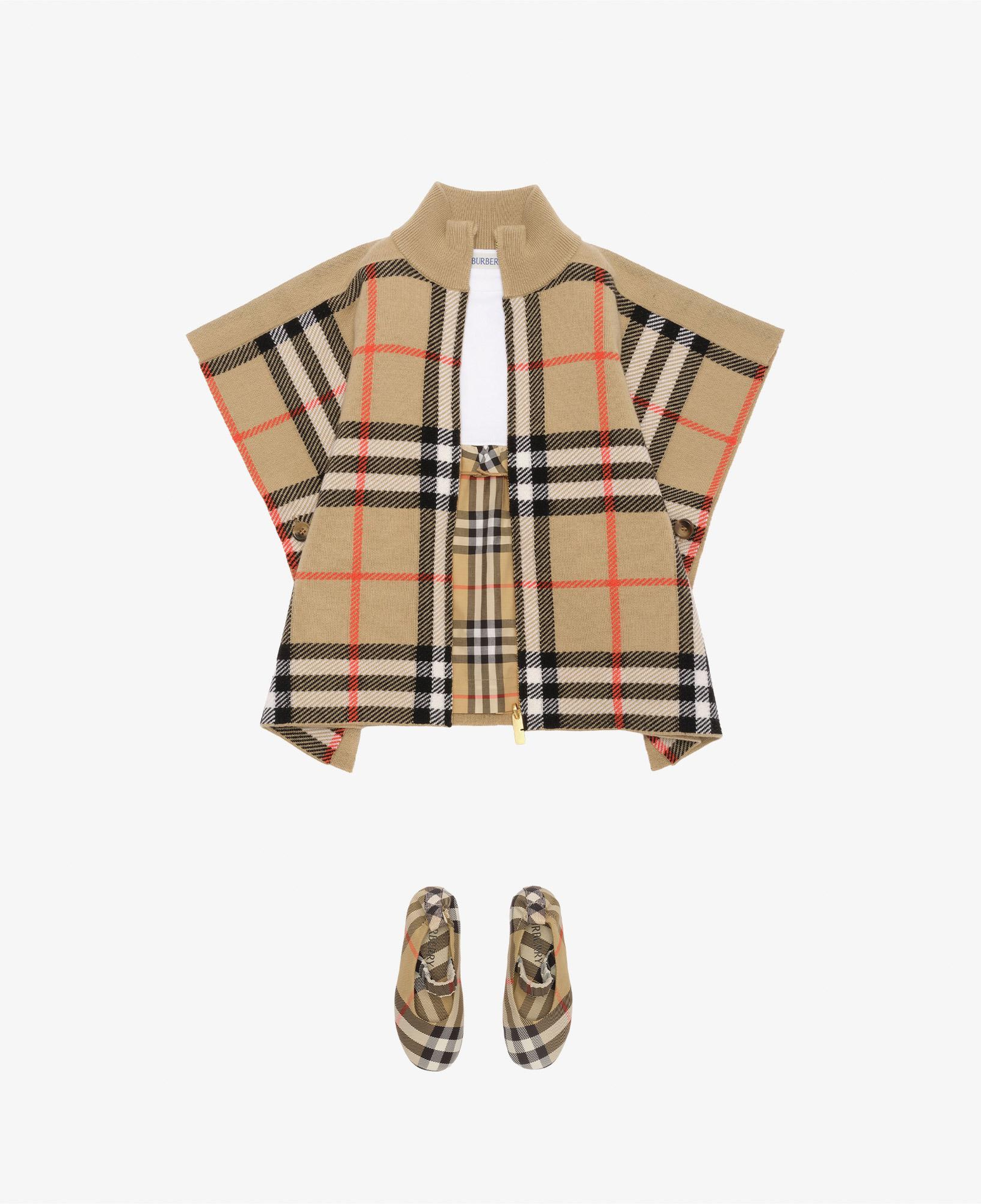 Burberry Isobel Check Çocuk Bej Ceket