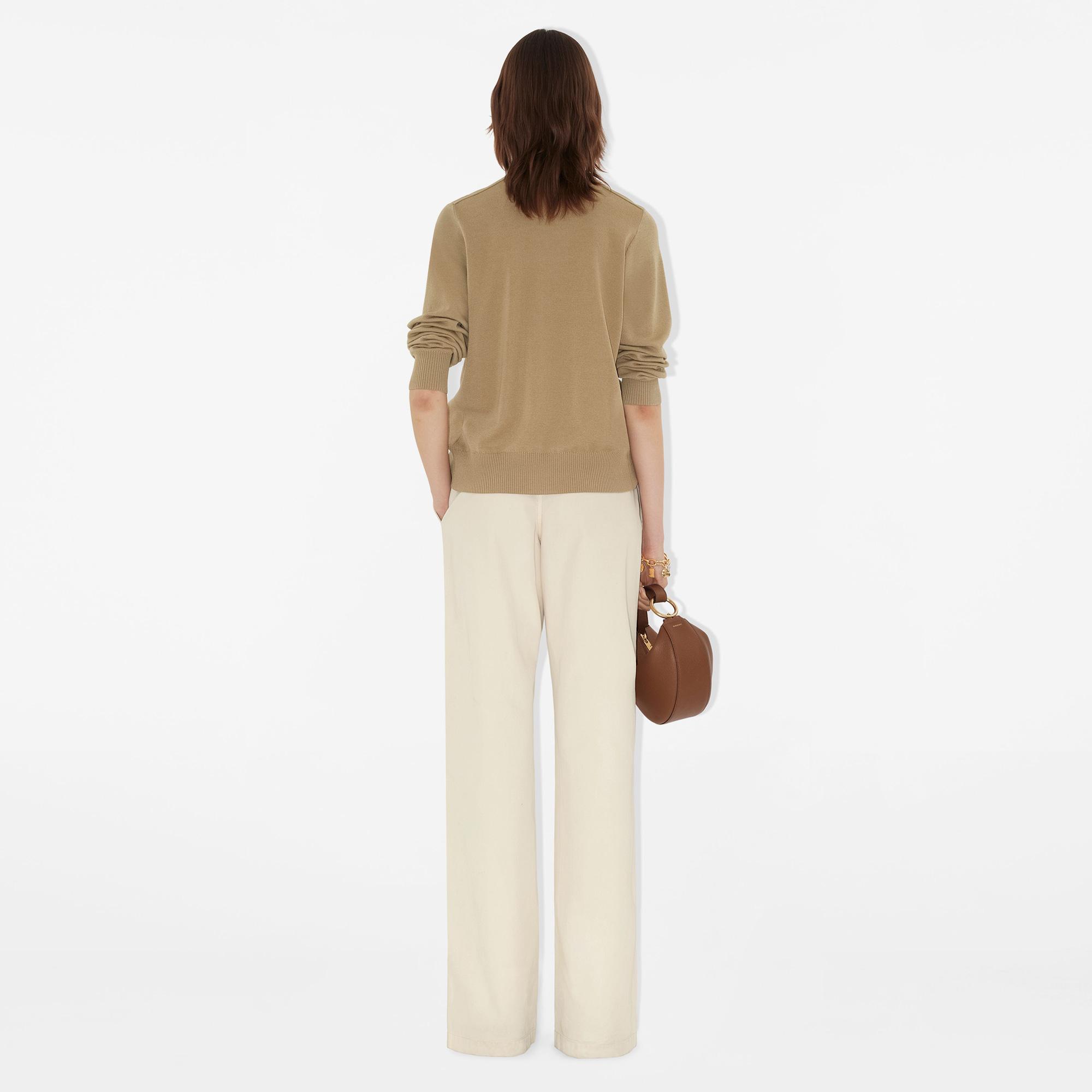 Burberry Wool Cardigan Kadın Bej Hırka