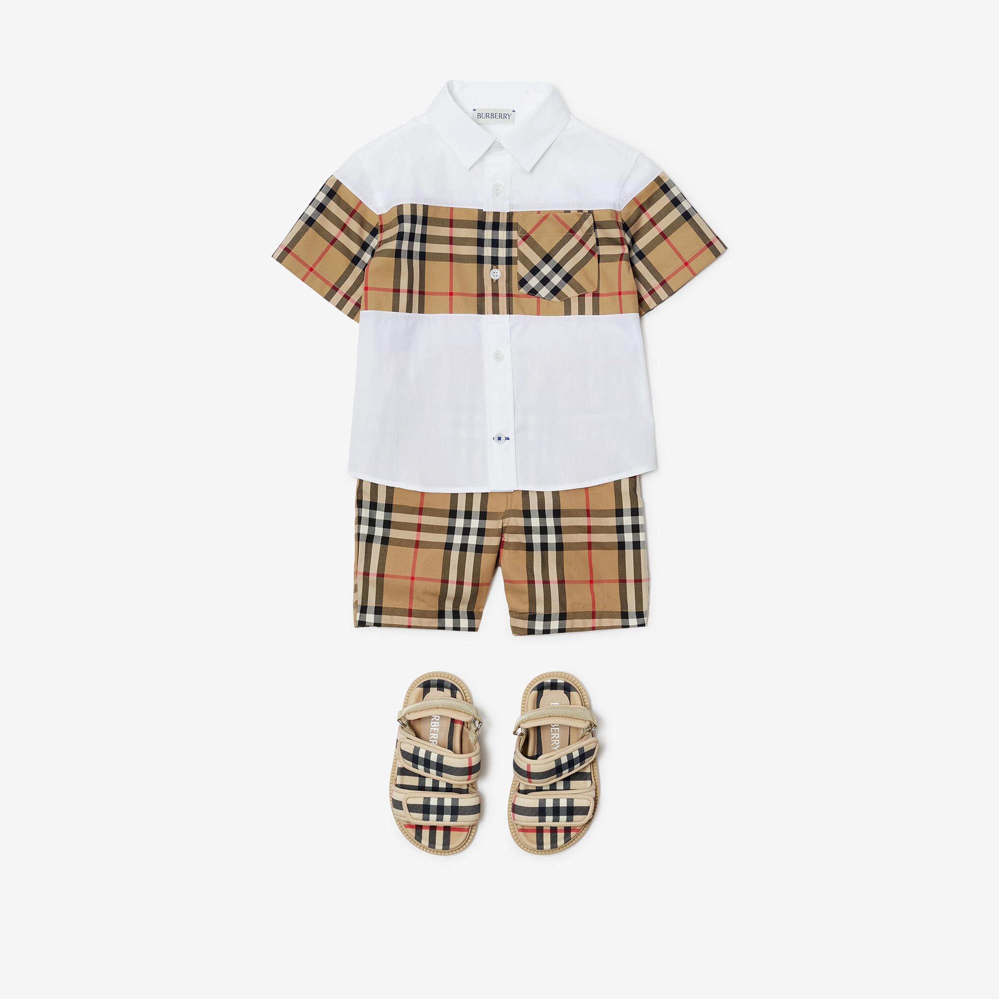 Burberry Check Pamuk Çocuk Bej Şort