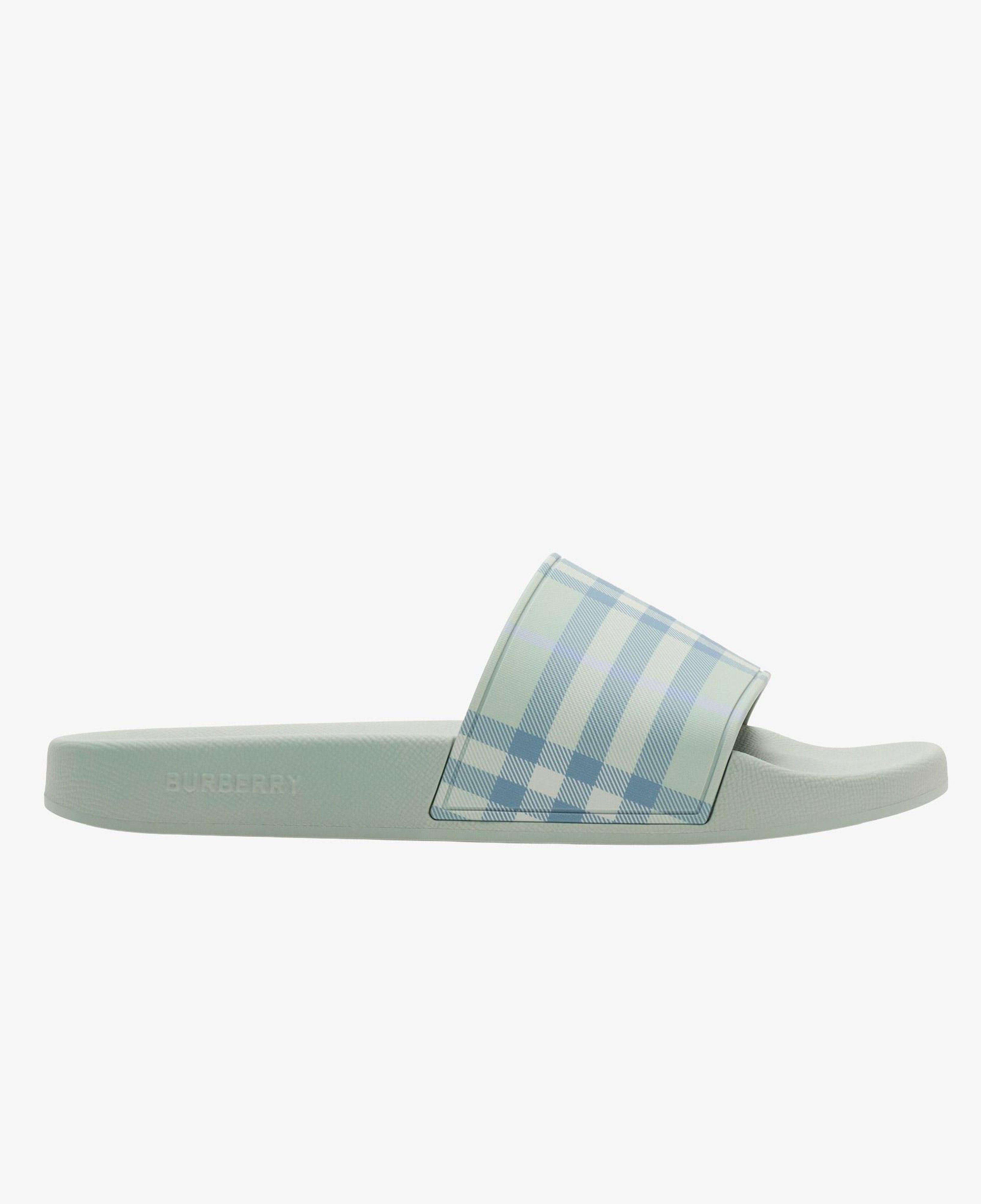 Burberry Furley Check Kadın Yeşil Terlik
