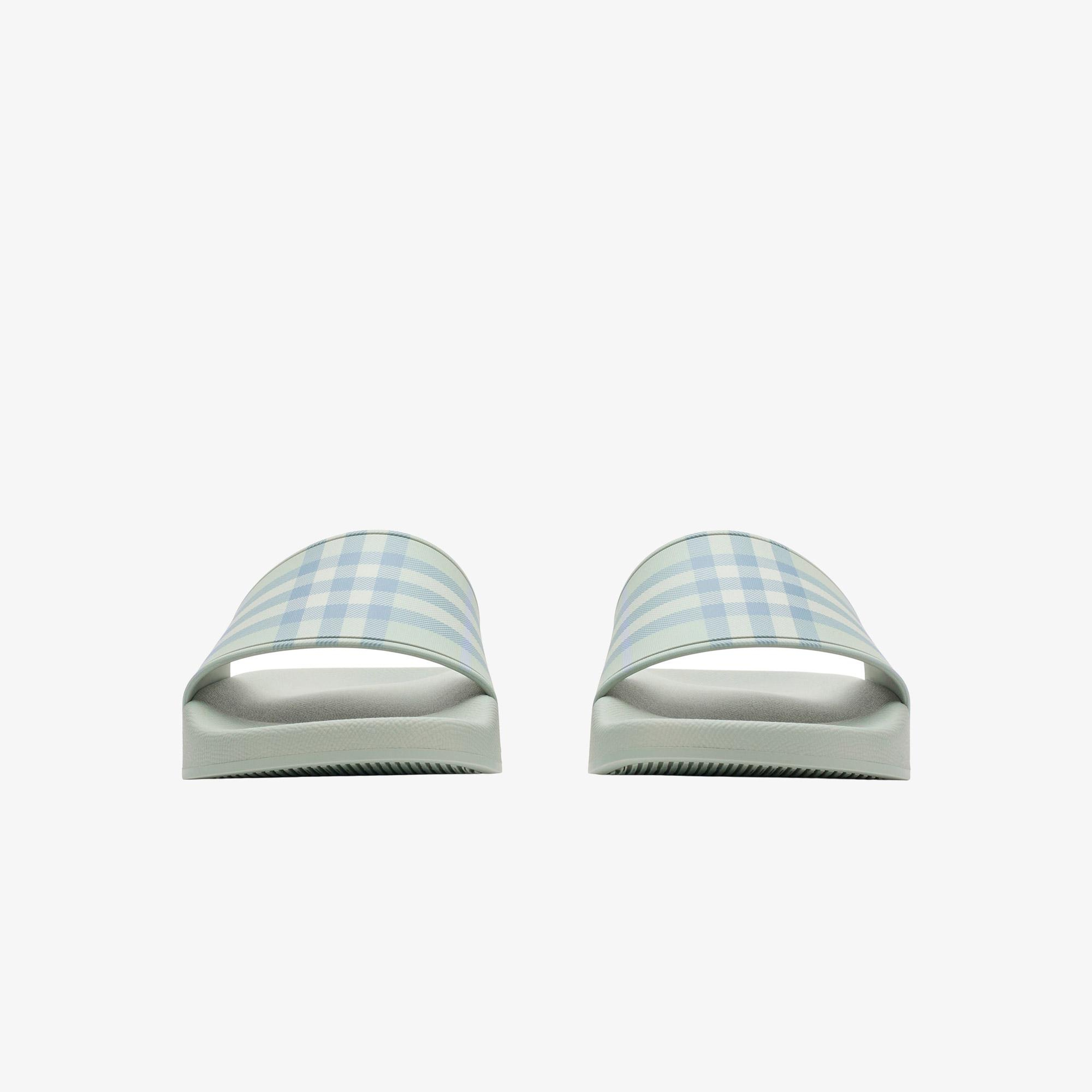 Burberry Furley Check Kadın Yeşil Terlik