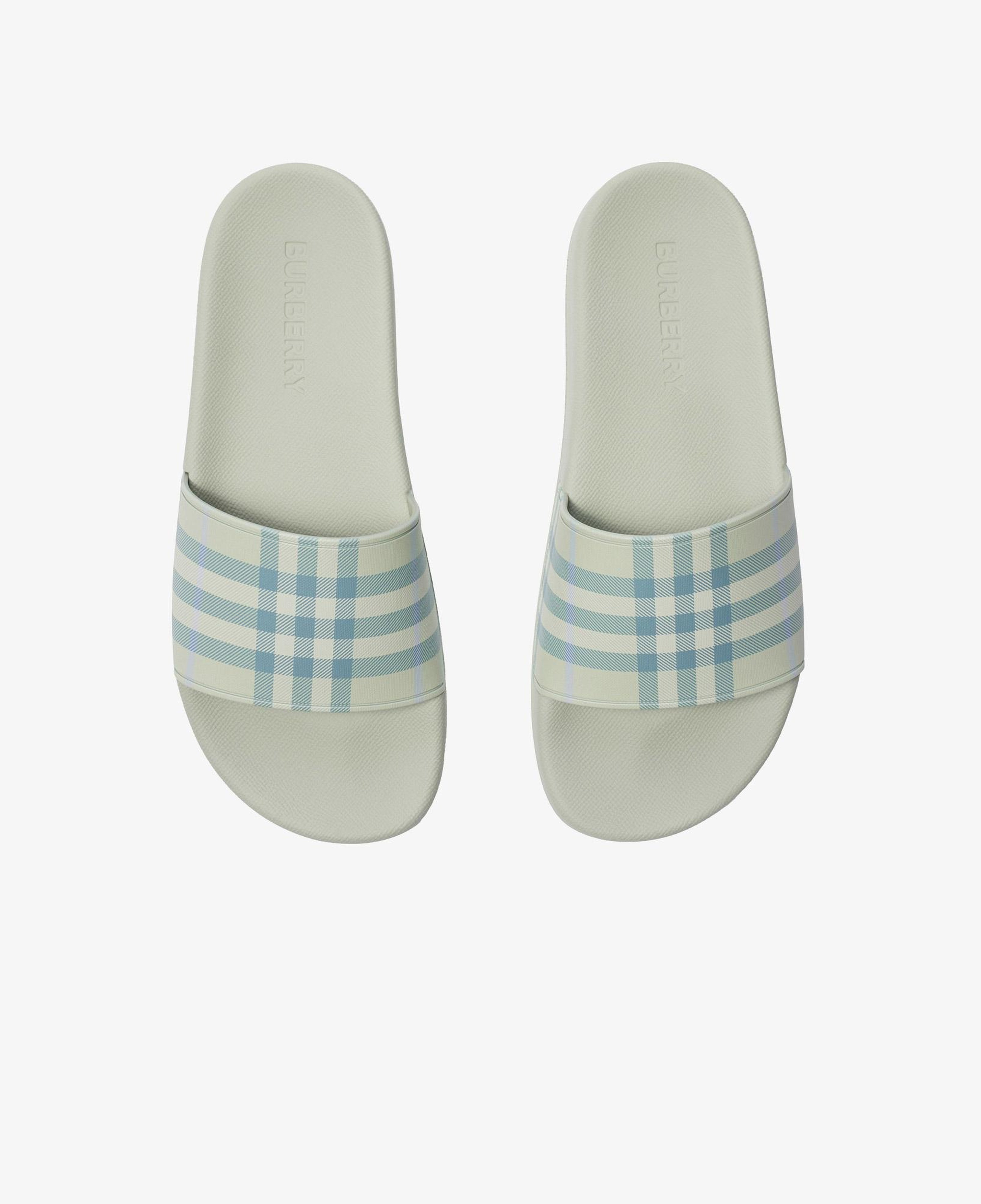Burberry Furley Check Kadın Yeşil Terlik