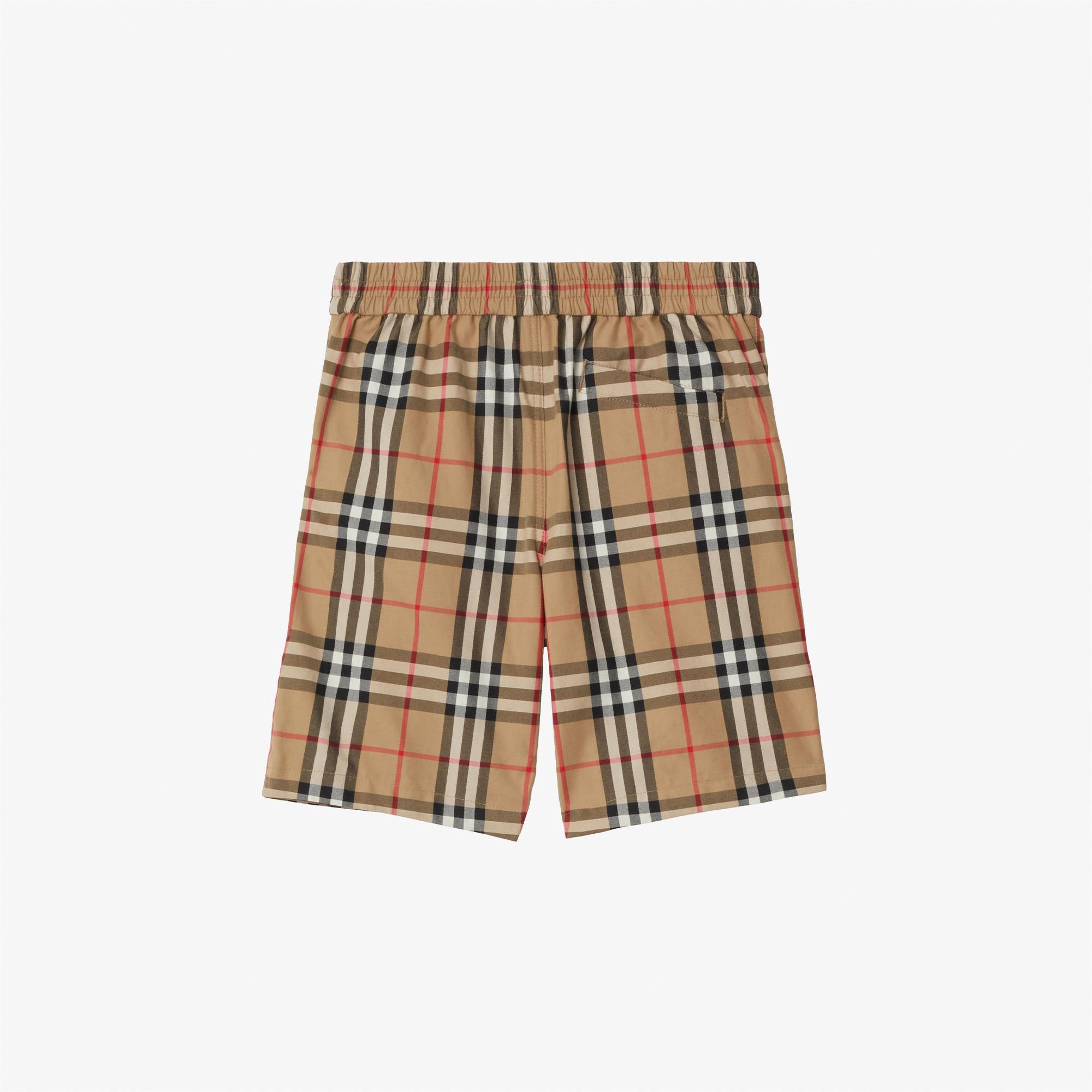 Burberry Check Pamuk Çocuk Bej Şort