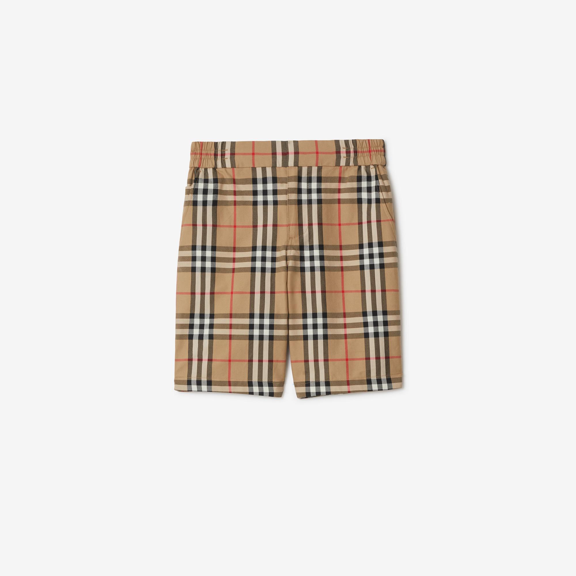 Burberry Check Pamuk Çocuk Bej Şort