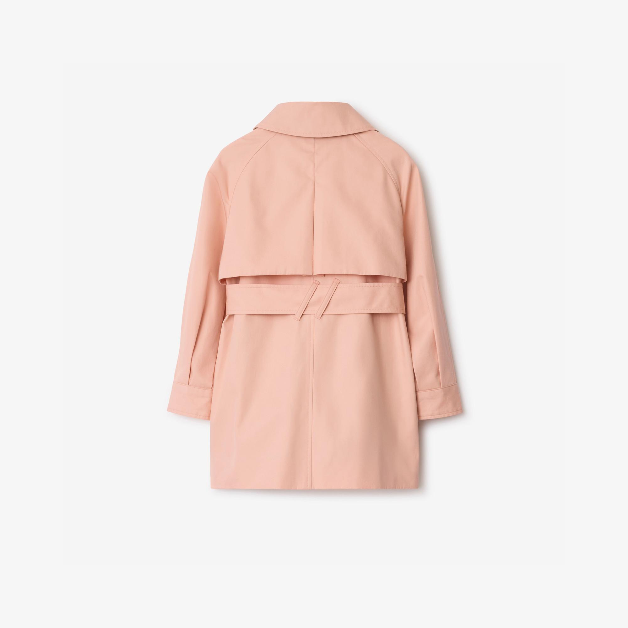 Burberry Lilith Cotton Hooded Çocuk Pembe Trençkot
