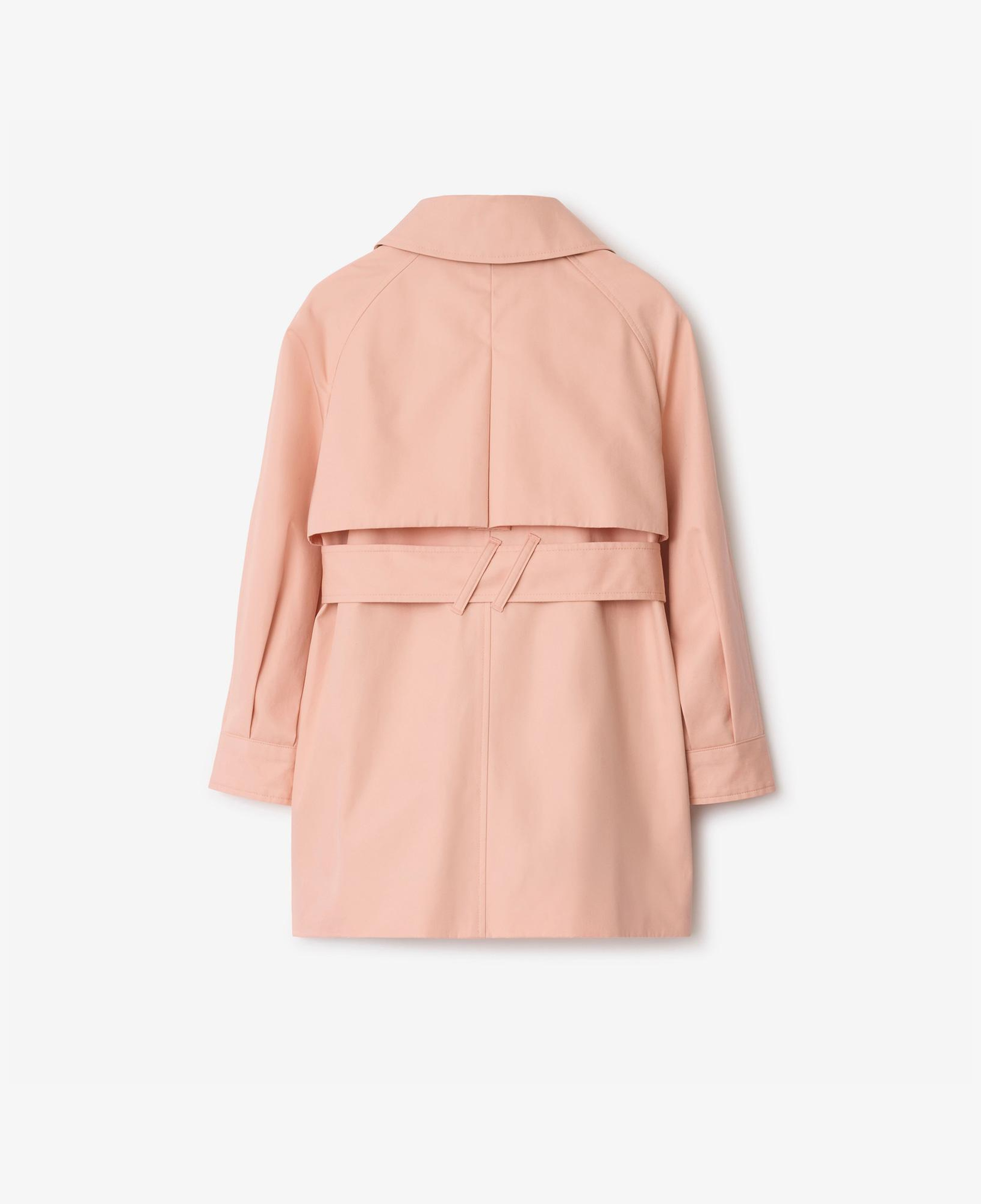 Burberry Lilith Cotton Hooded Çocuk Pembe Trençkot