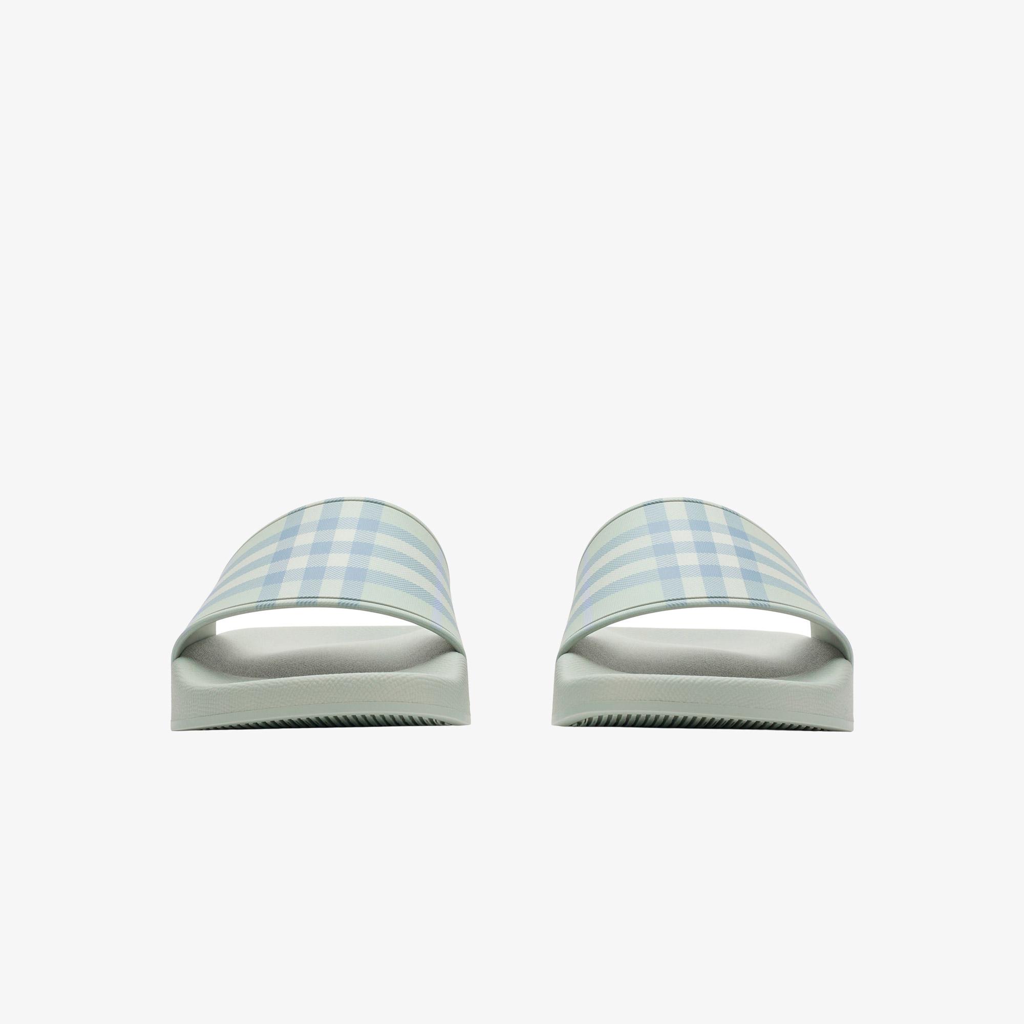 Burberry Furley Check Kadın Yeşil Terlik