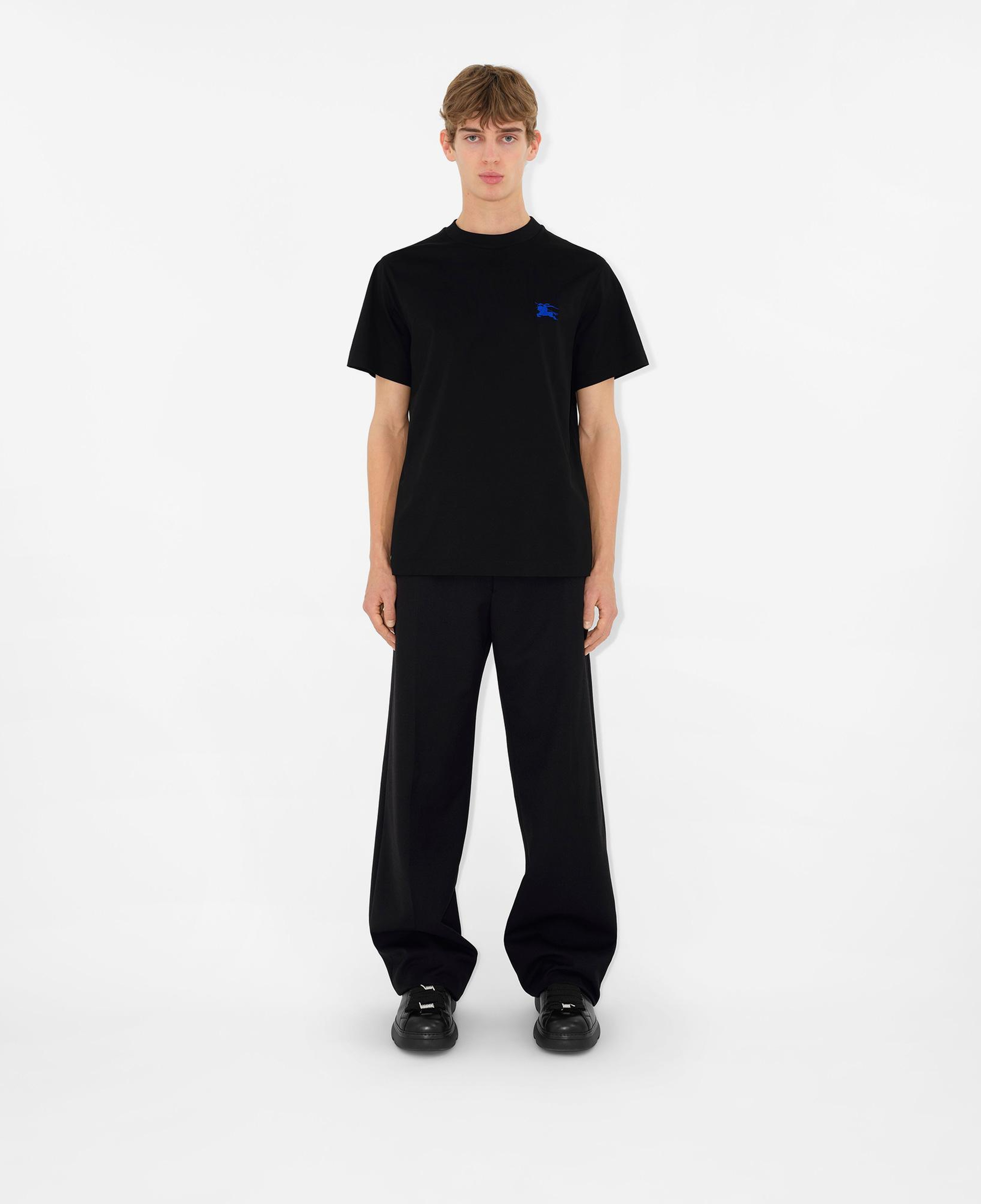 Burberry Pamuklu Erkek Siyah T-Shirt