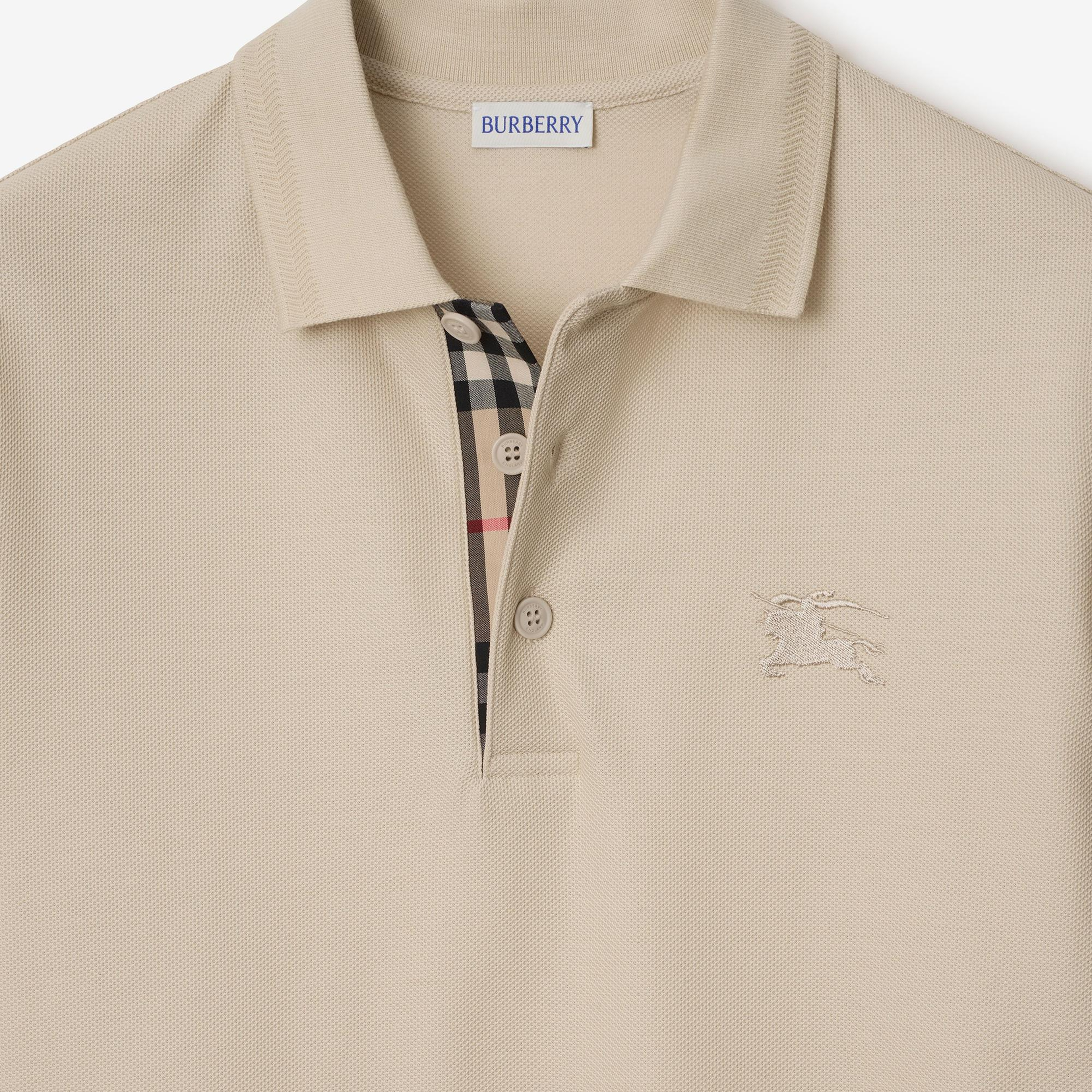 Burberry Eddie Cotton Erkek Krem Polo