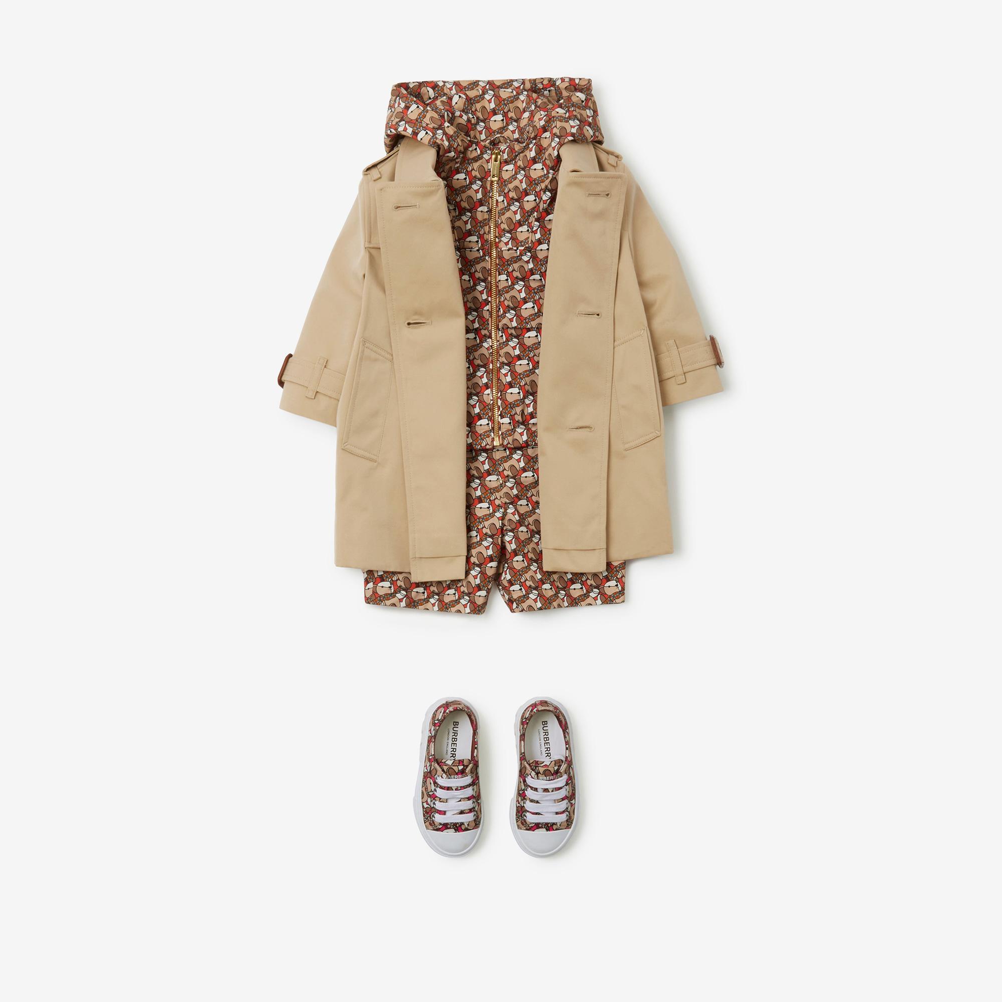 Burberry Gabardine Çocuk Bej Trençkot