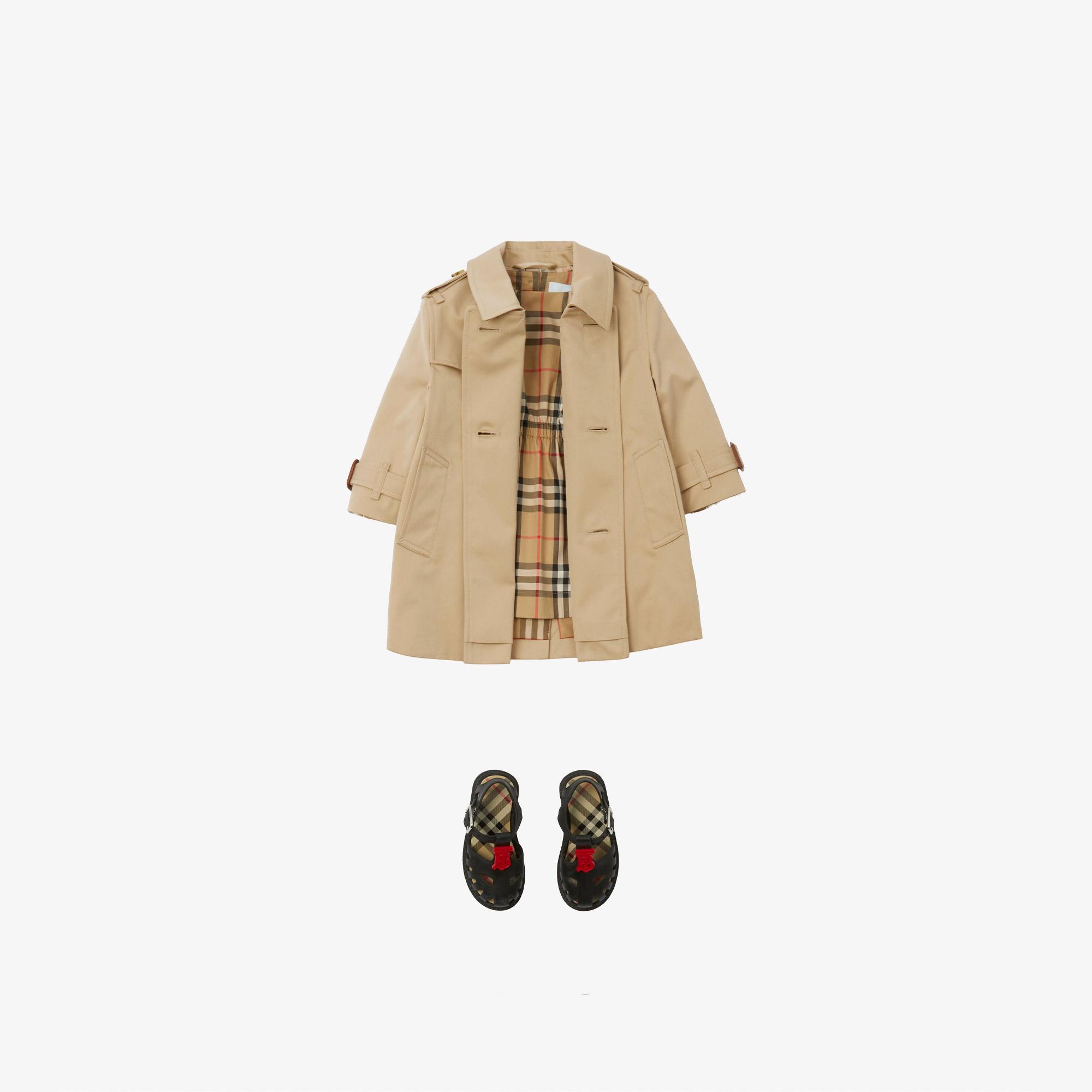 Burberry Gabardine Çocuk Bej Trençkot