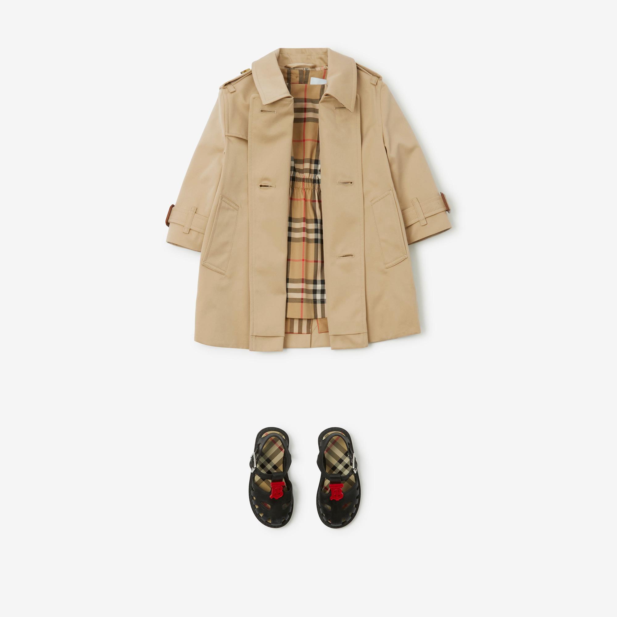 Burberry Gabardine Çocuk Bej Trençkot