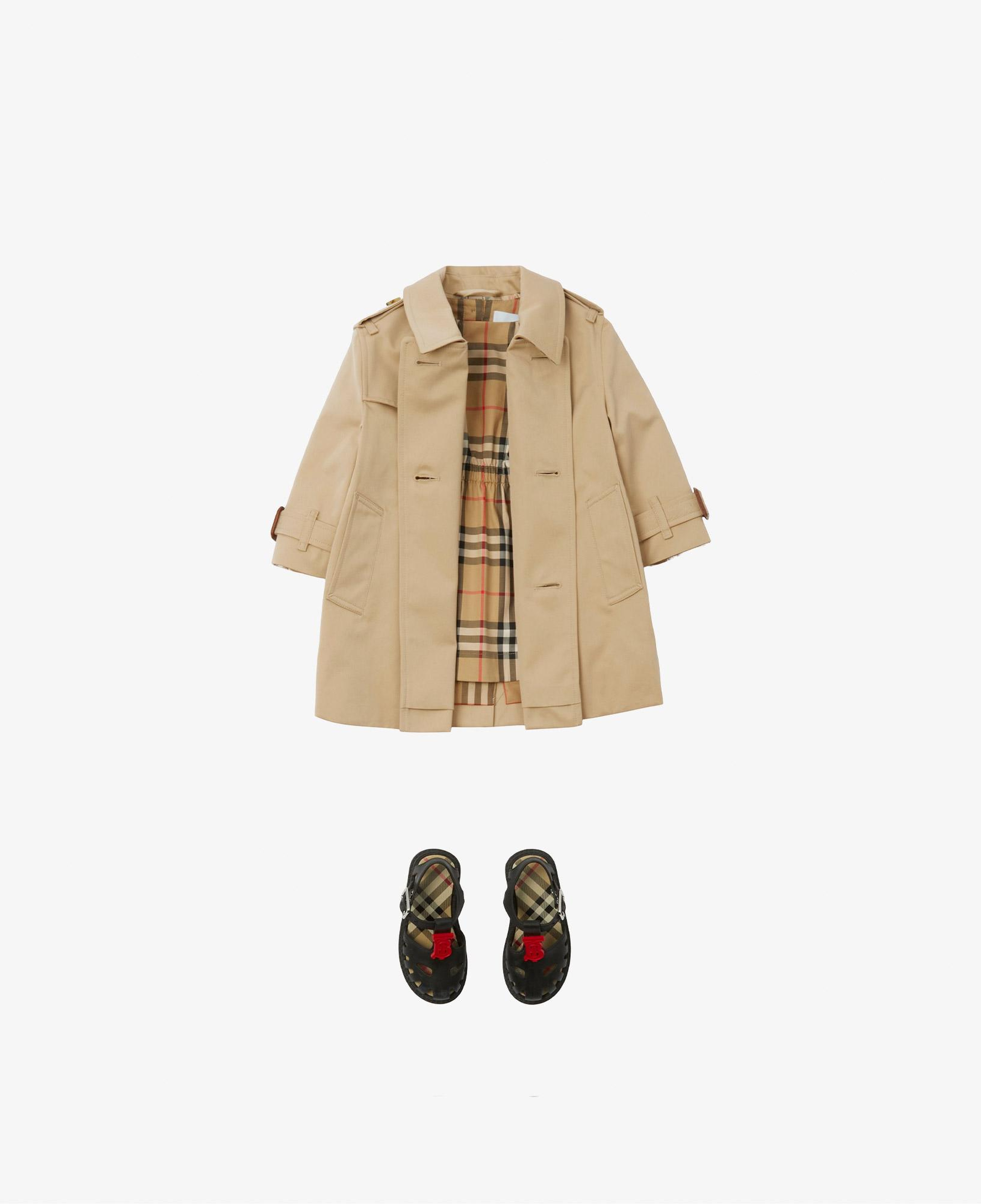 Burberry Gabardine Çocuk Bej Trençkot