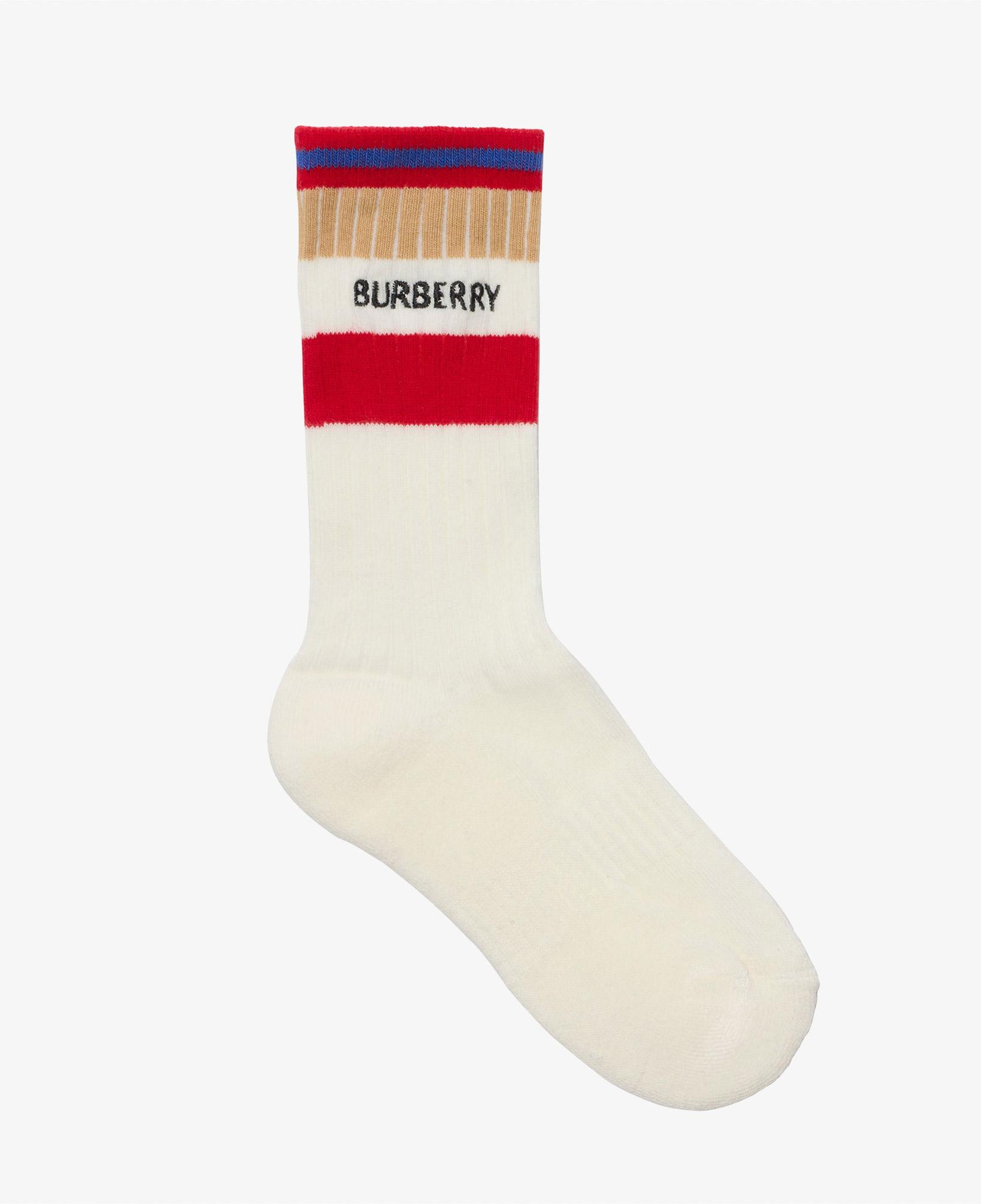 Burberry Logo Strıpe Set Çocuk Renkli 2'Li Çorap