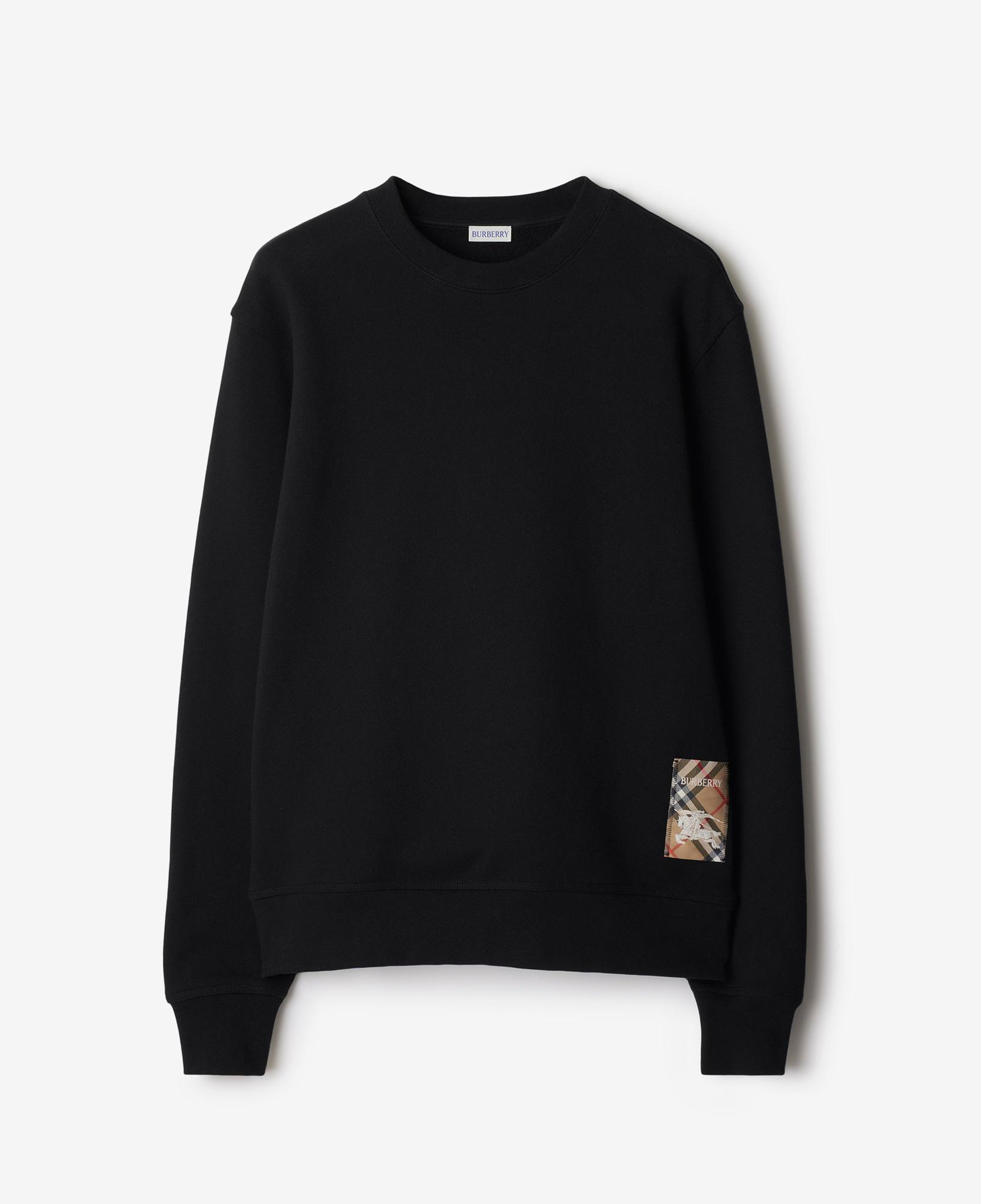 Burberry For Label Cotton Erkek Siyah Sweatshirt
