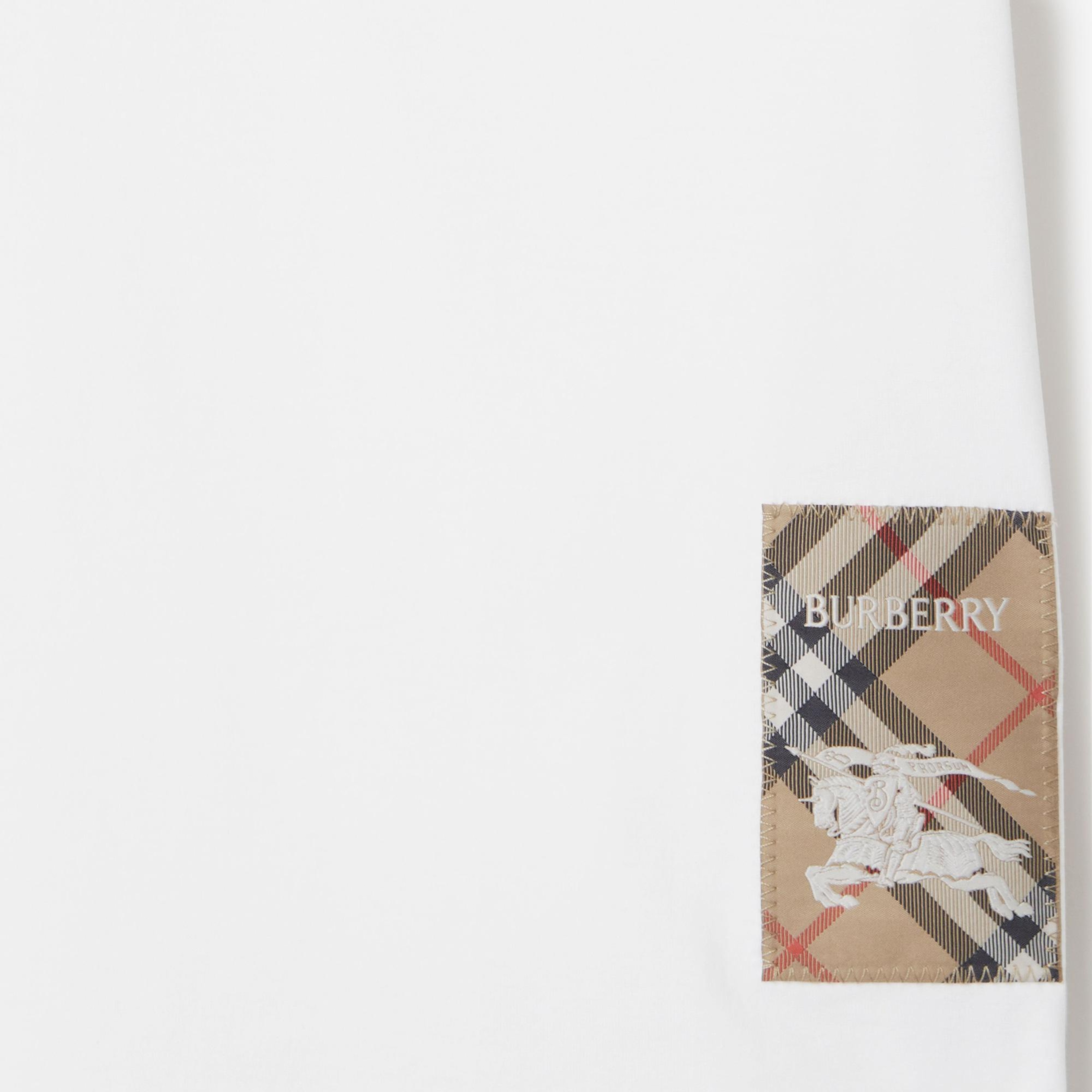 Burberry Cedar Label Cotton Çocuk Beyaz T-Shirt