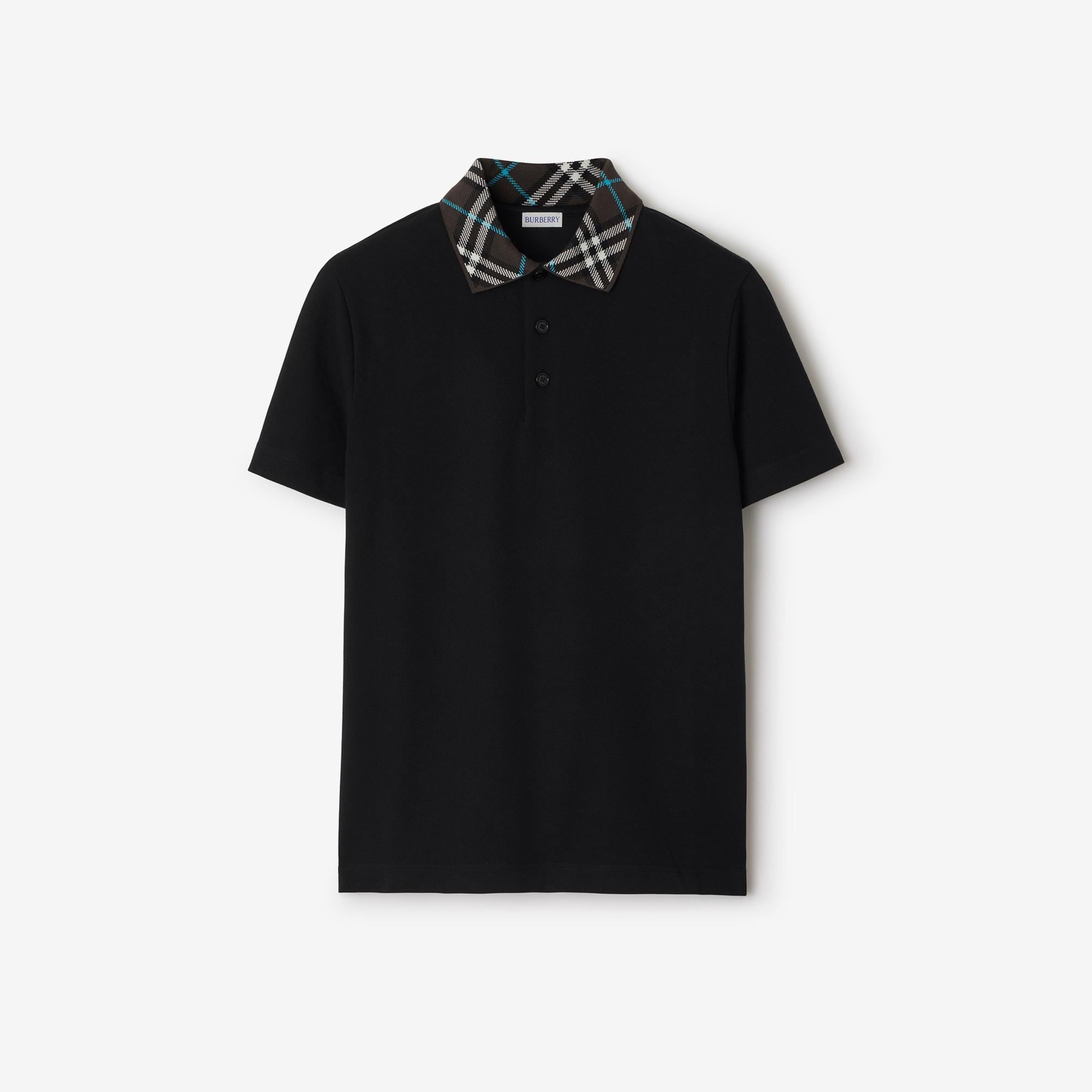 Burberry For Cotton Erkek Siyah Polo