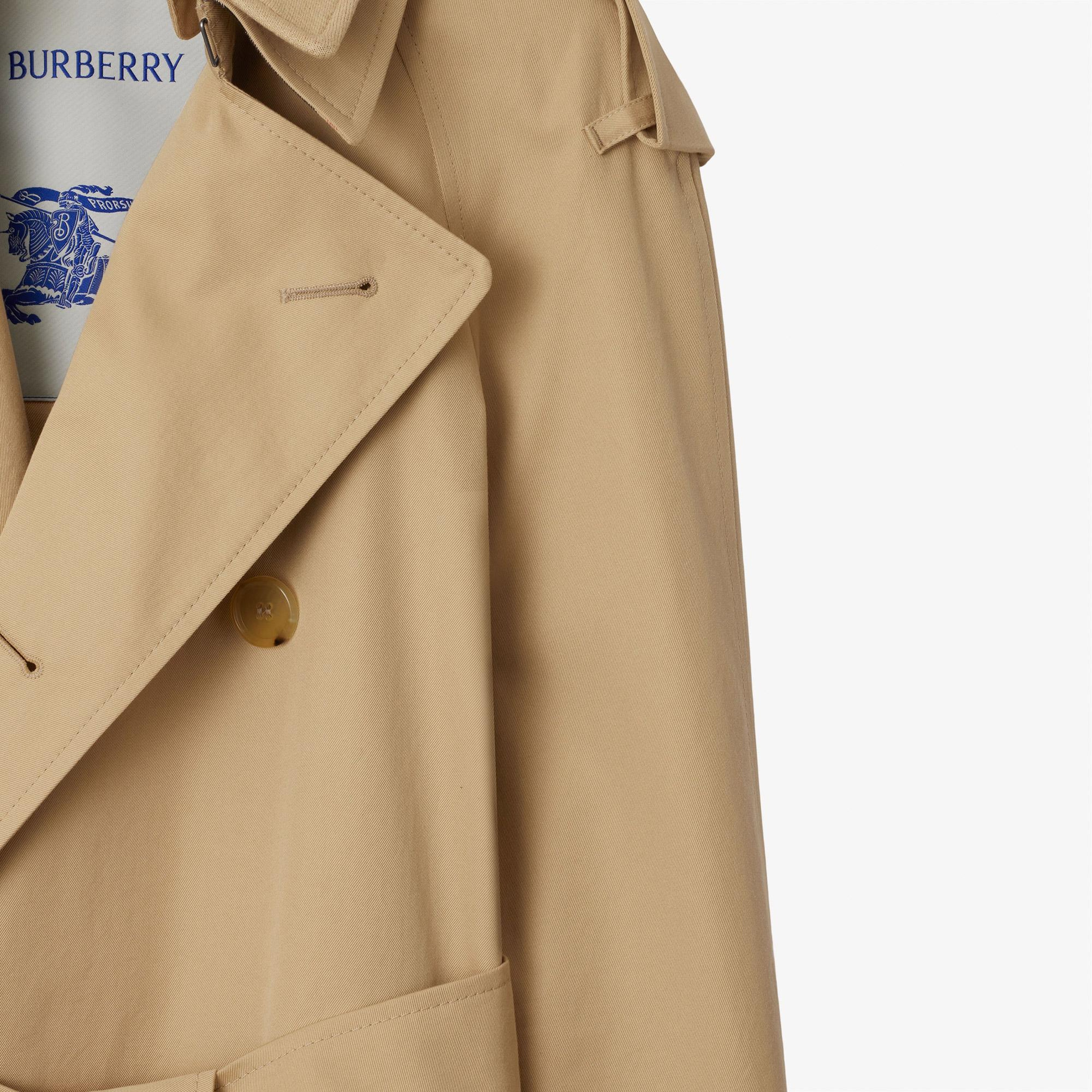 Burberry Short Detachable Yaka Detaylı Gabardine Kadın Bej Trençkot