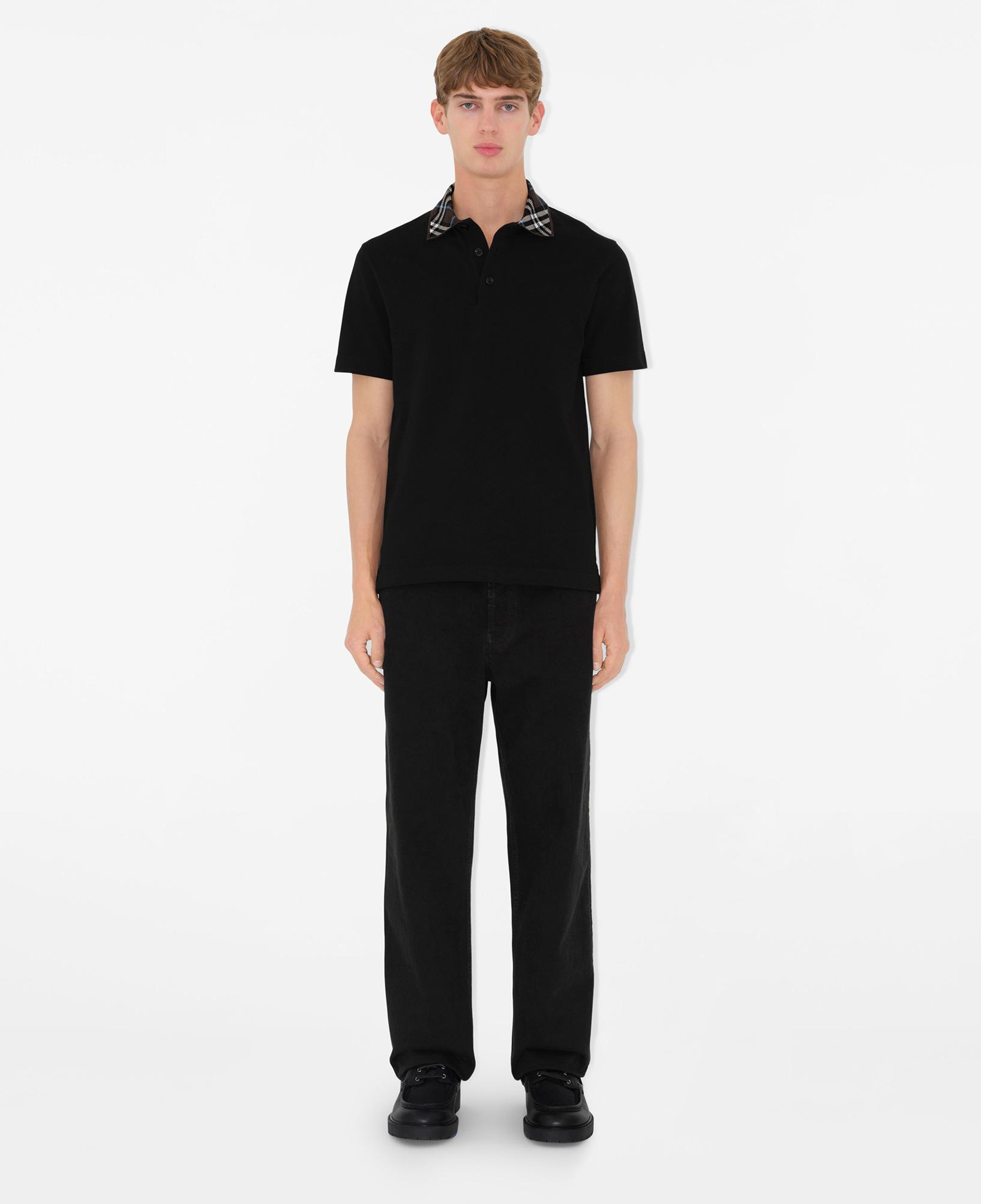 Burberry For Cotton Erkek Siyah Polo