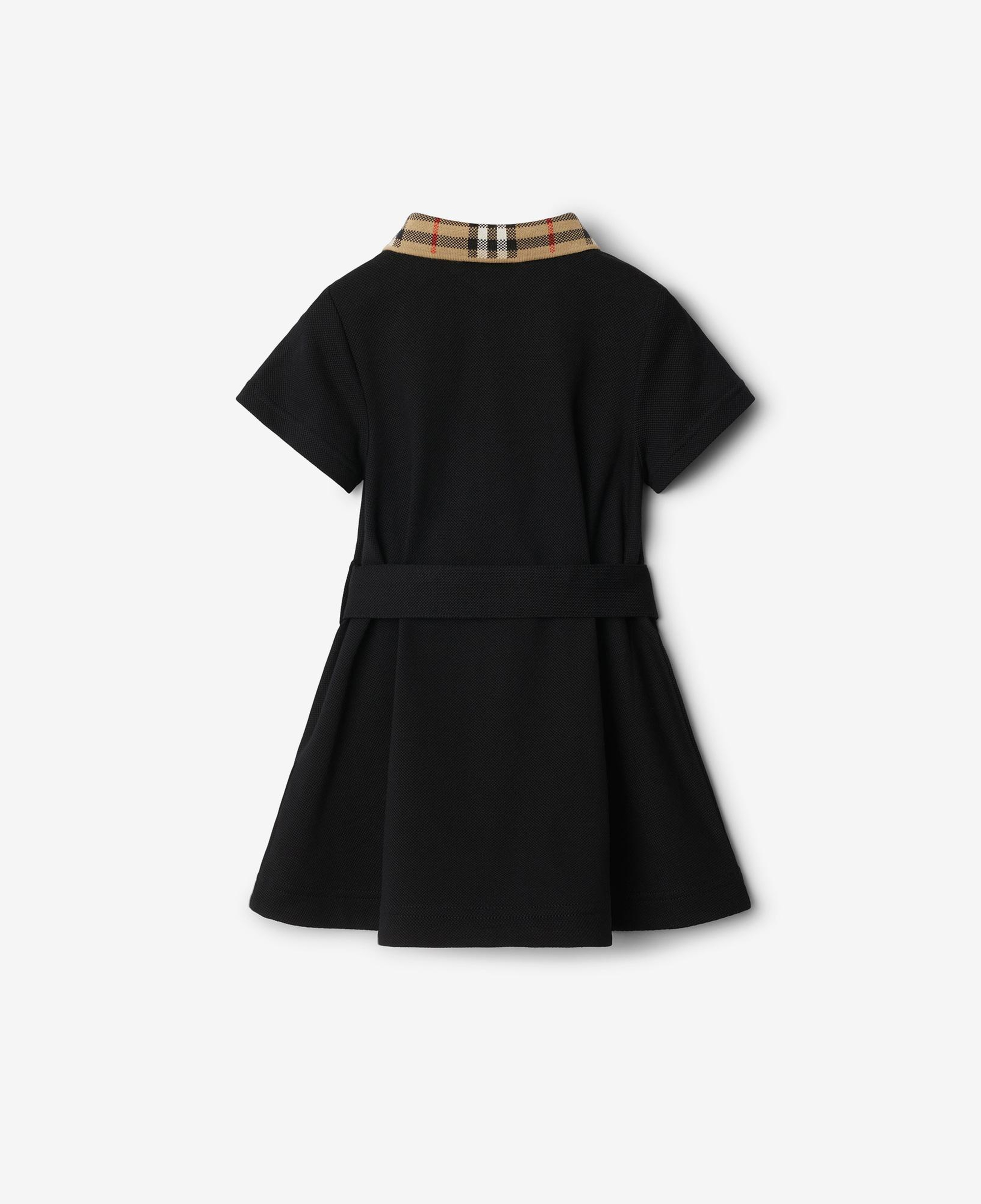 Burberry Astrid Collar Cotton Çocuk Siyah Elbise