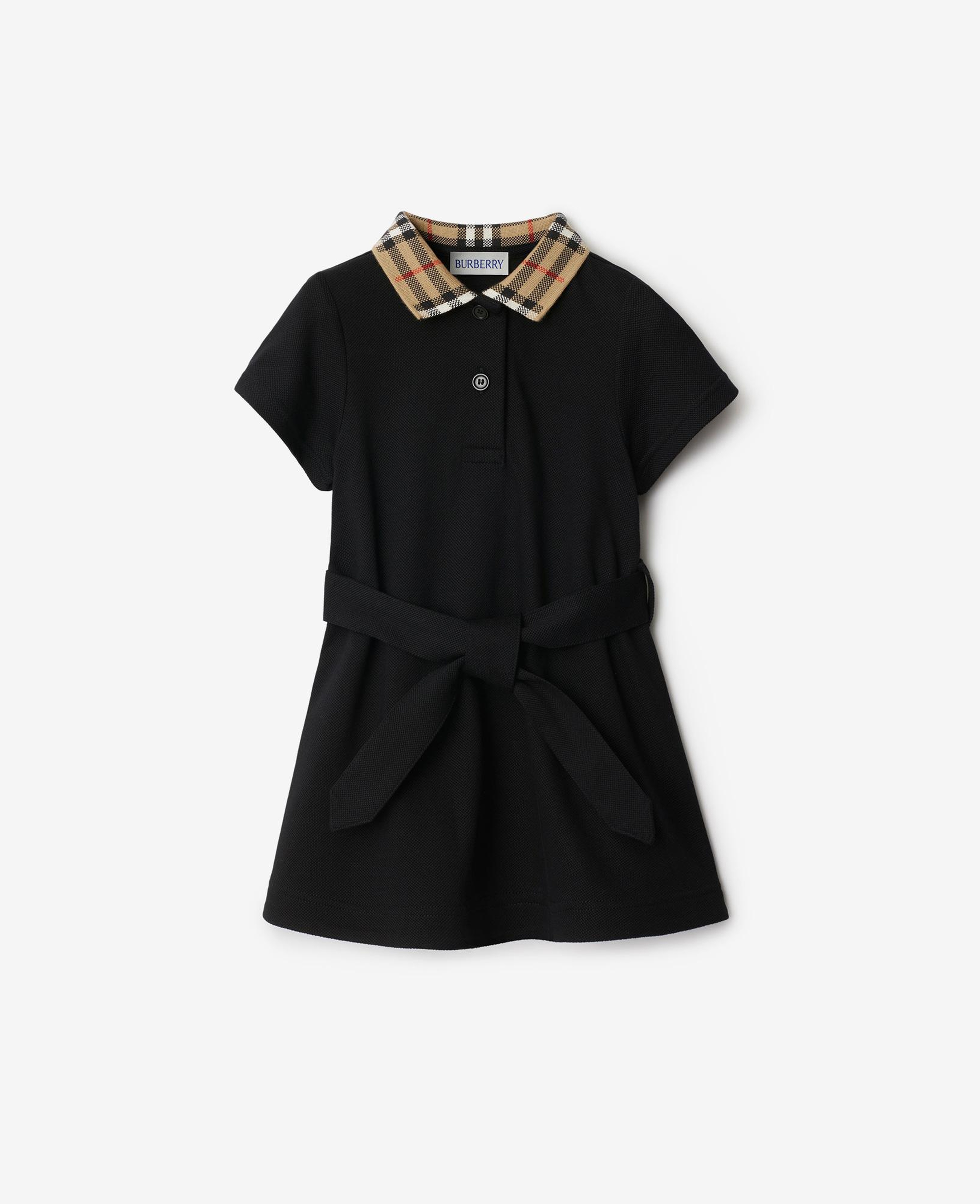 Burberry Astrid Collar Cotton Çocuk Siyah Elbise