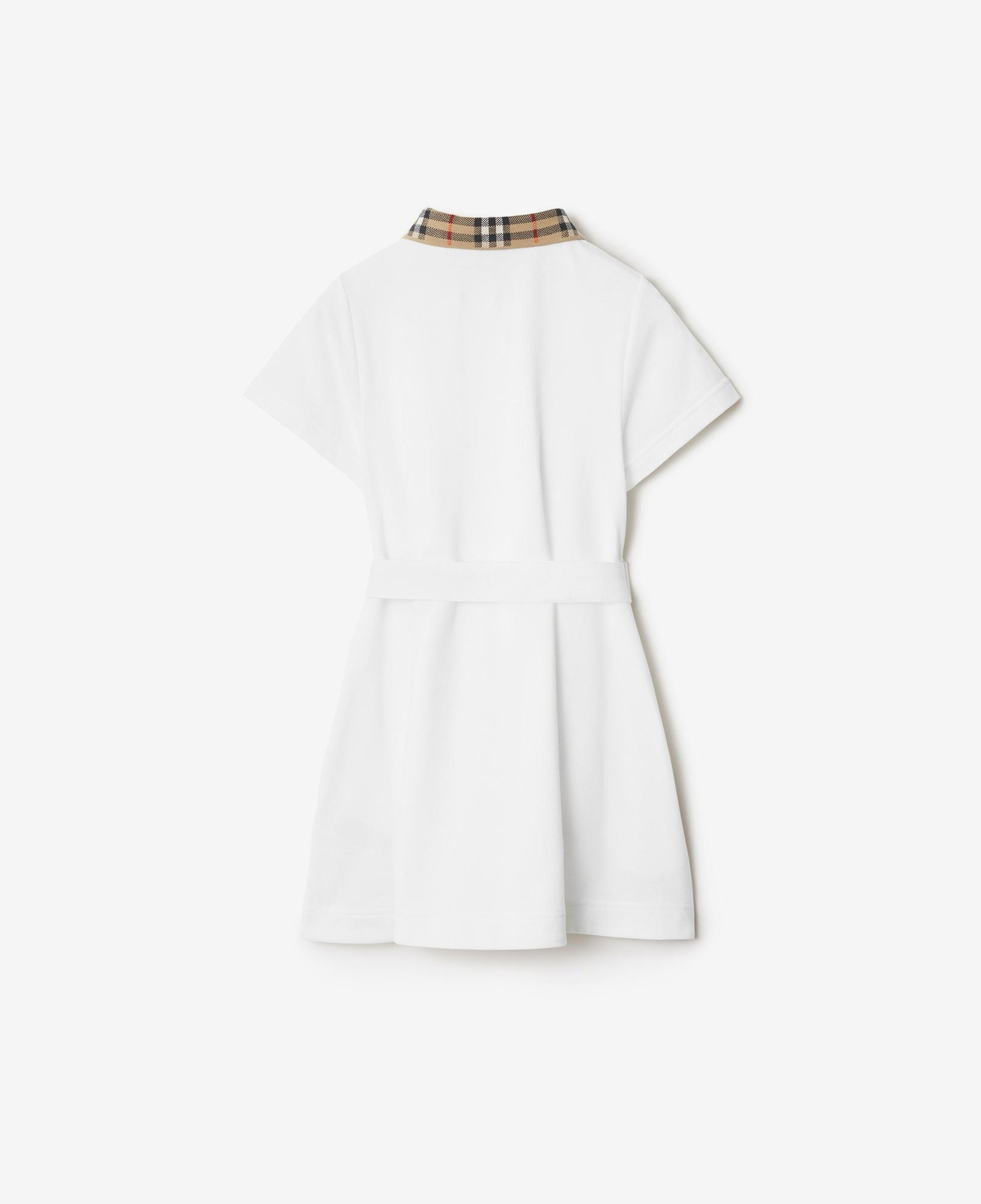 Burberry Astrid Collar Cotton Çocuk Beyaz Elbise