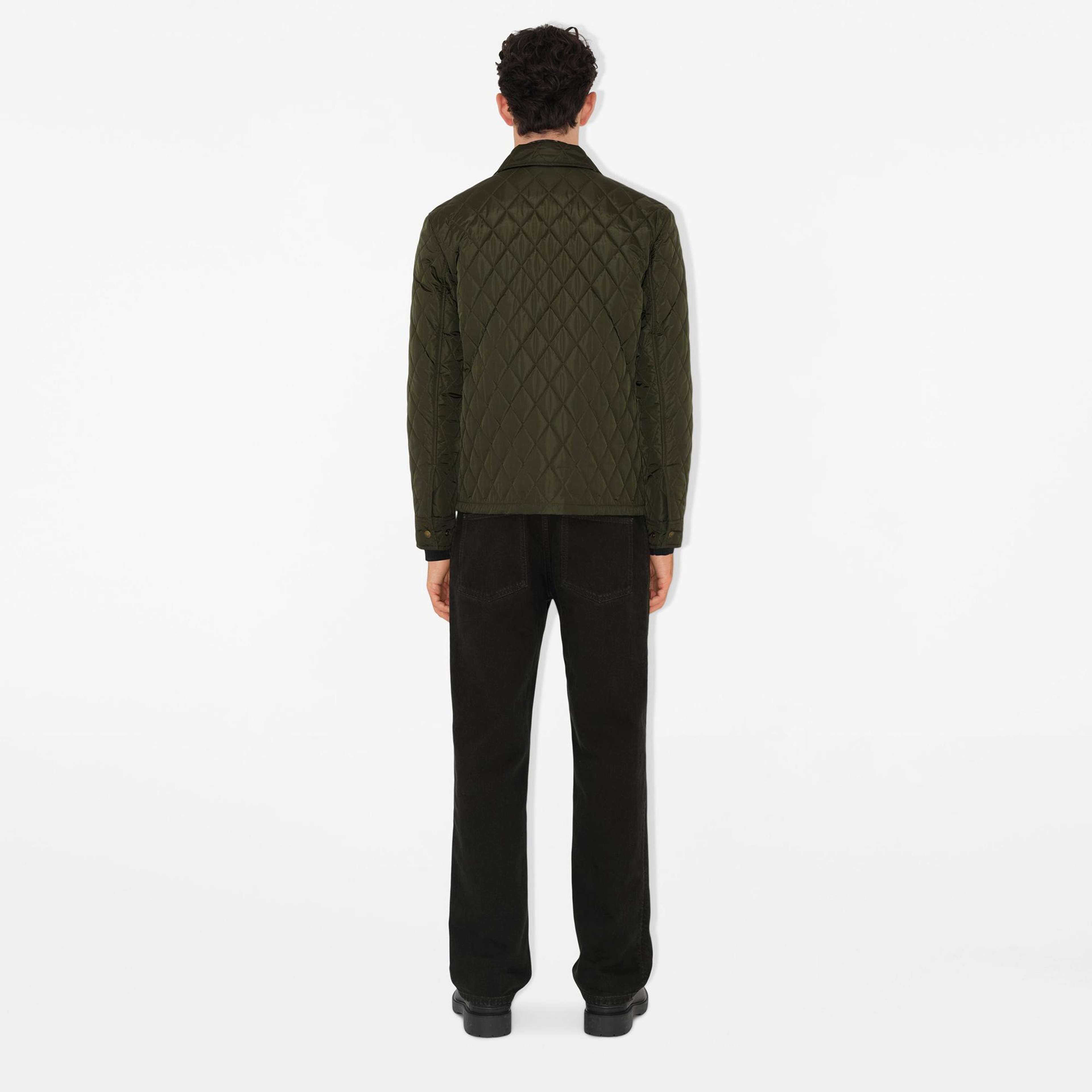 Burberry Tal Quilted Nylon Overshirt Erkek Haki Mont