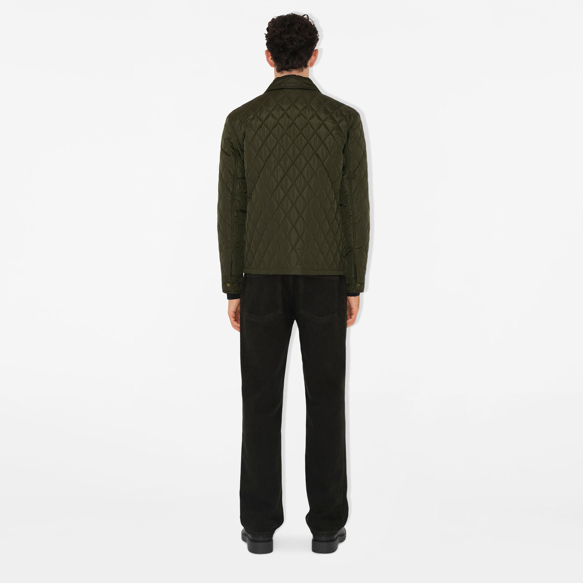 Burberry Tal Quilted Nylon Overshirt Erkek Haki Mont